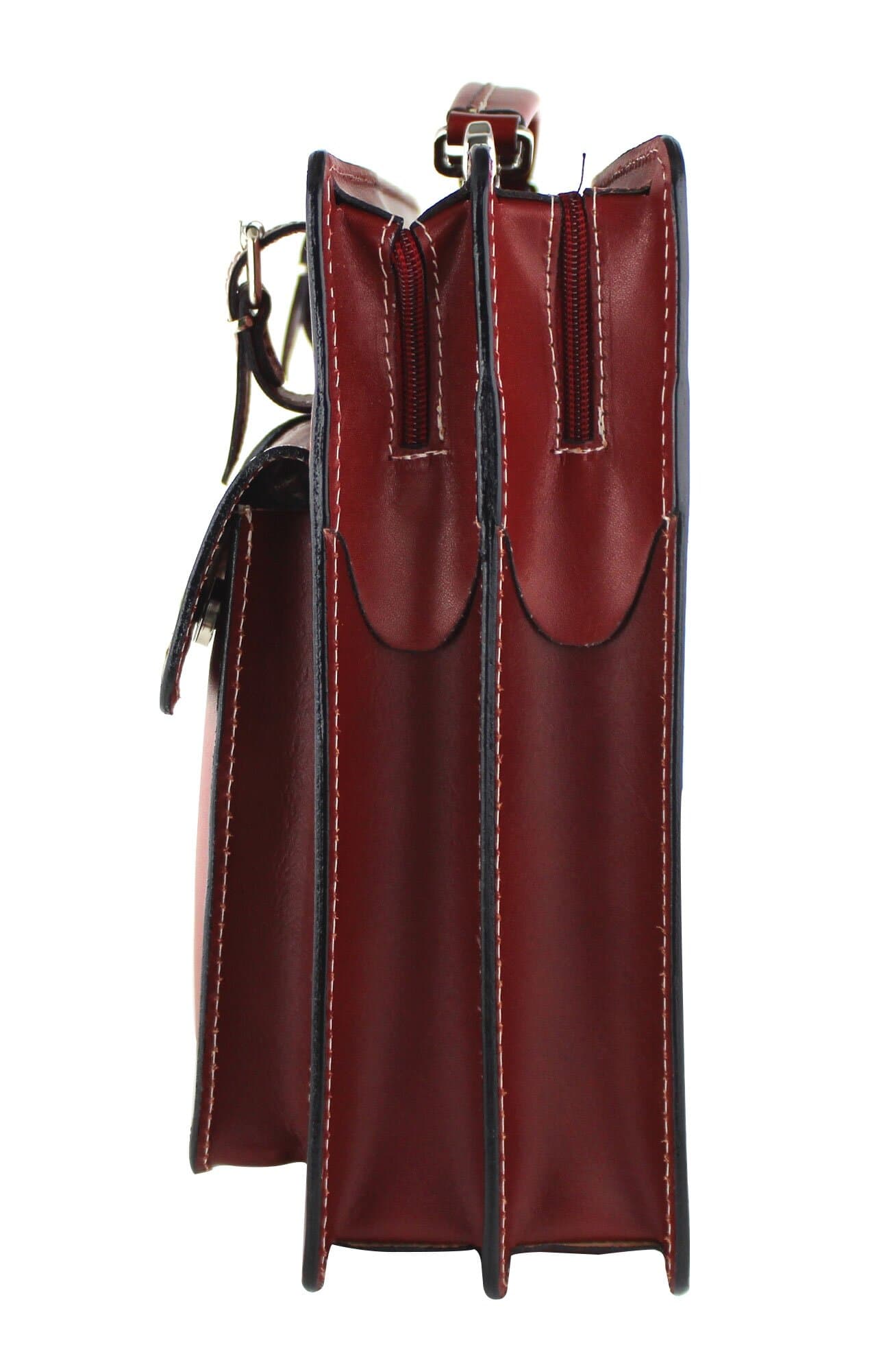 Cartella ufficio / lavoro in vera pelle CHIAROSCURO mod. ALEX maxi, colore Rosso, Made in Italy.