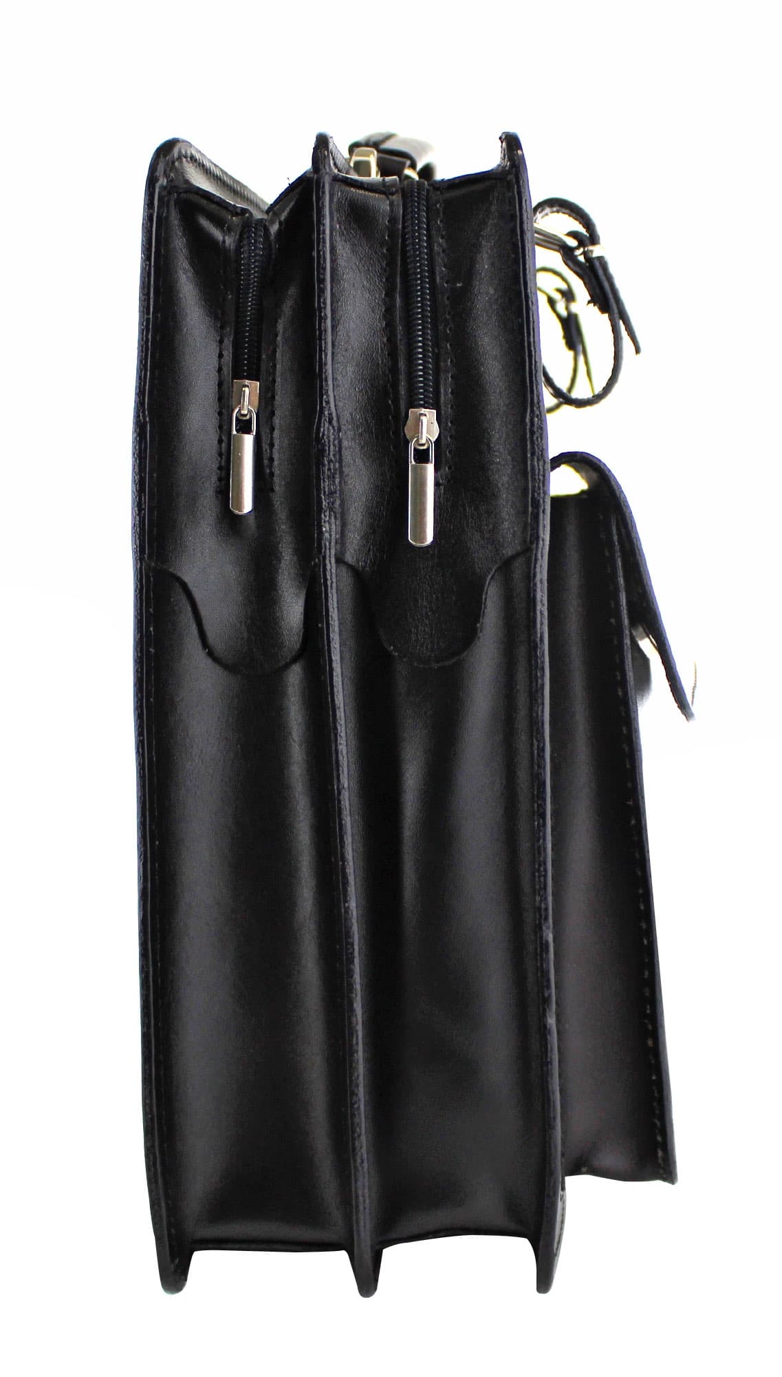 Cartella scuola/ufficio in vera pelle CHIAROSCURO mod. ALEX XXL, colore NERO, Made in Italy