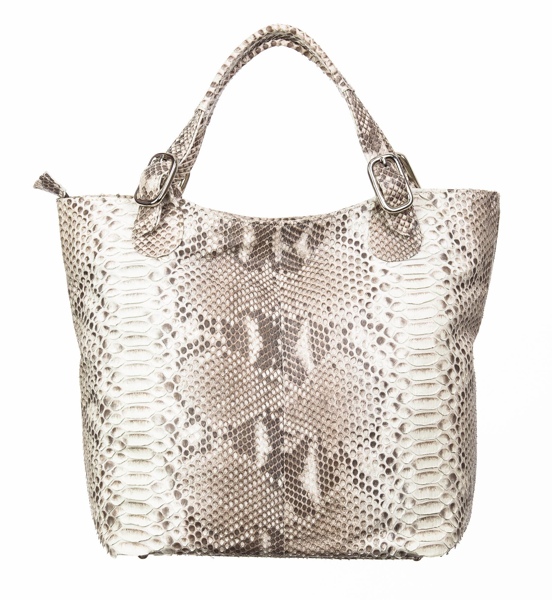 Borsa donna in pelle SANTINI mod. KATY, colore BEIGE, Made in Italy.