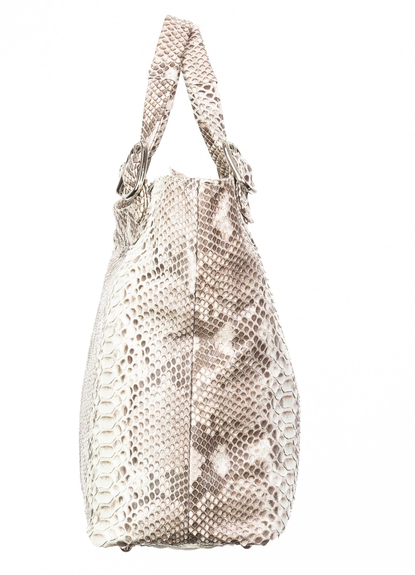 Borsa donna in pelle SANTINI mod. KATY, colore BEIGE, Made in Italy.