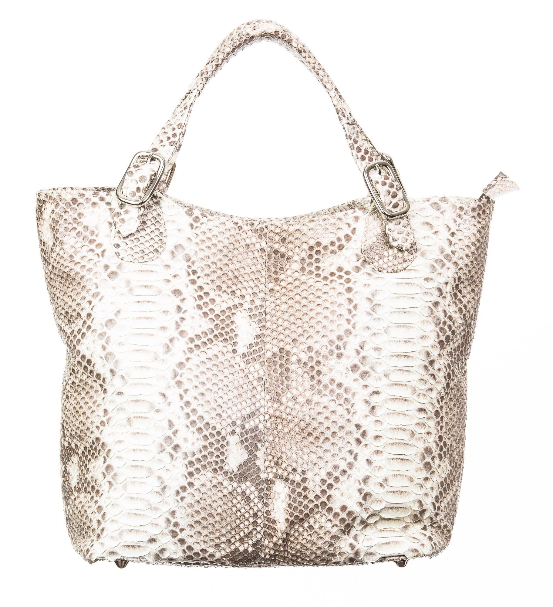 Borsa donna in pelle SANTINI mod. KATY, colore BEIGE, Made in Italy.