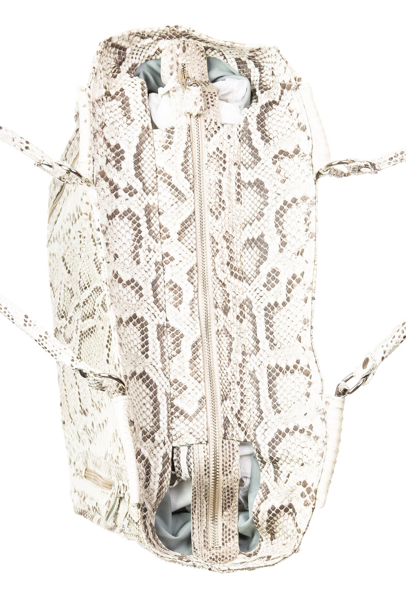 Borsa donna in pelle SANTINI mod. SIDNEY, colore BEIGE, Made in Italy.