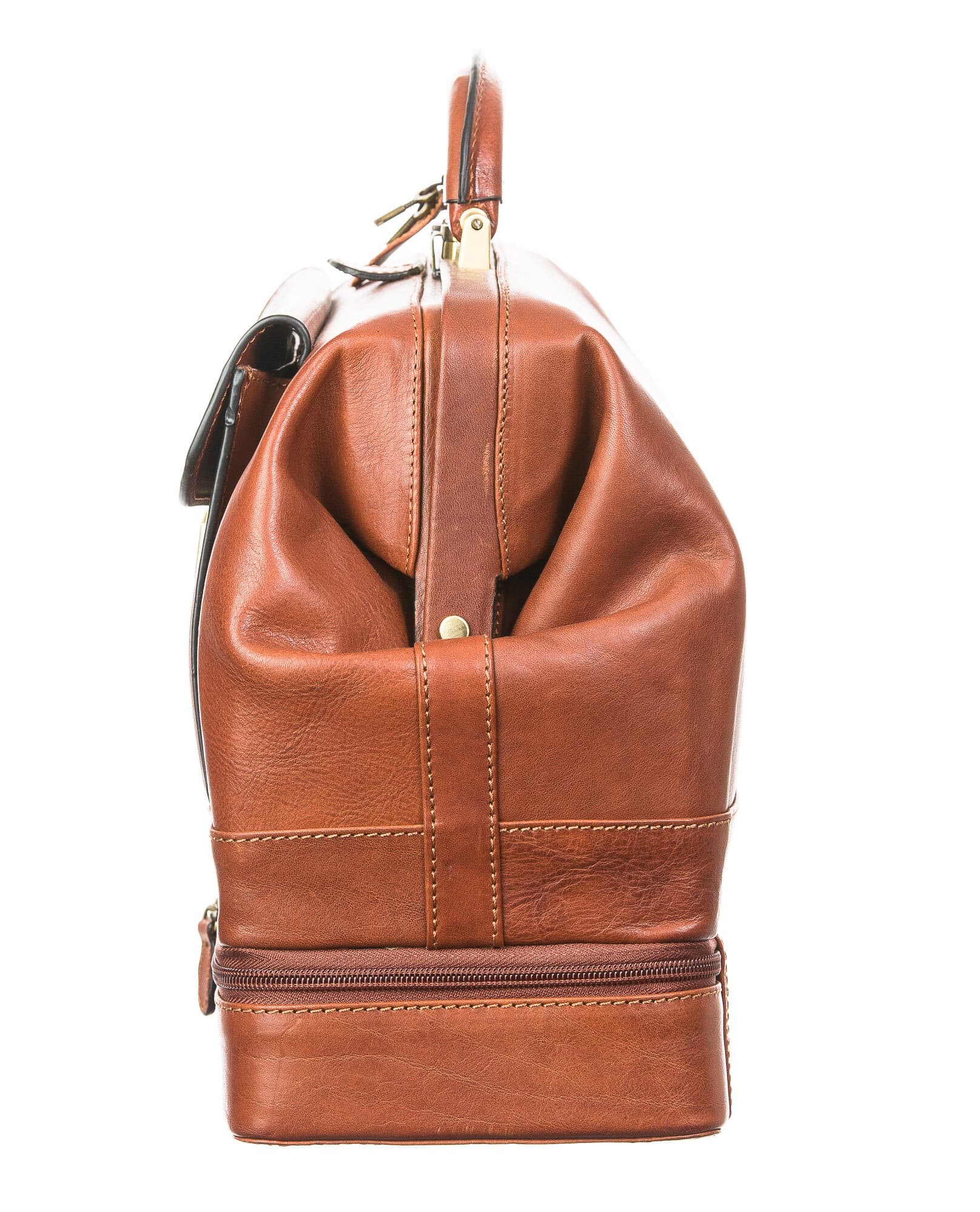 Borsa donna / uomo in vera pelle SANTINI mod. BREDI, colore MIELE, Made in Italy.