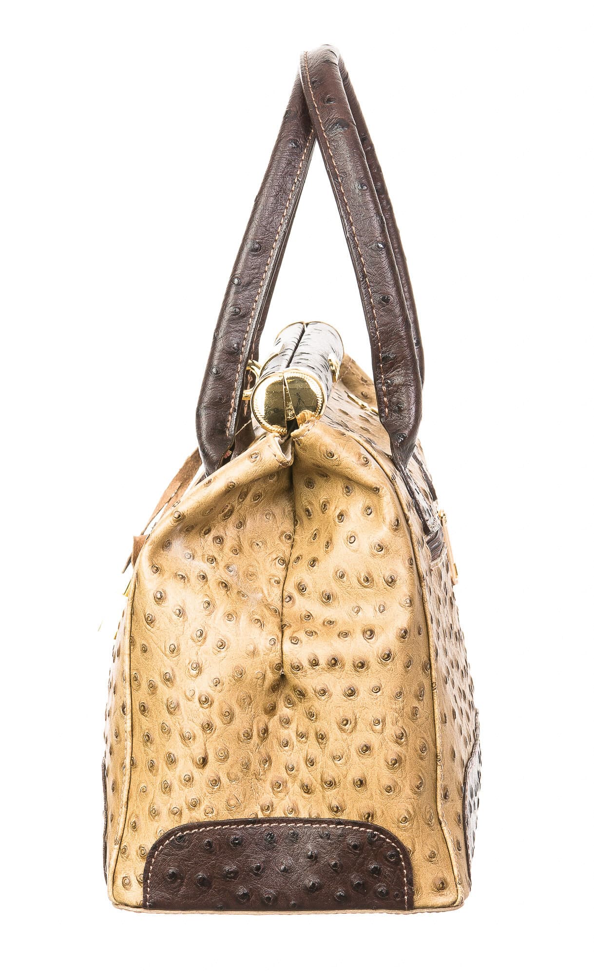 Borsa donna in vera pelle CHIARO SCURO mod. LEONA, colore TAUPE/ TESTA DI MORO, Made in Italy.