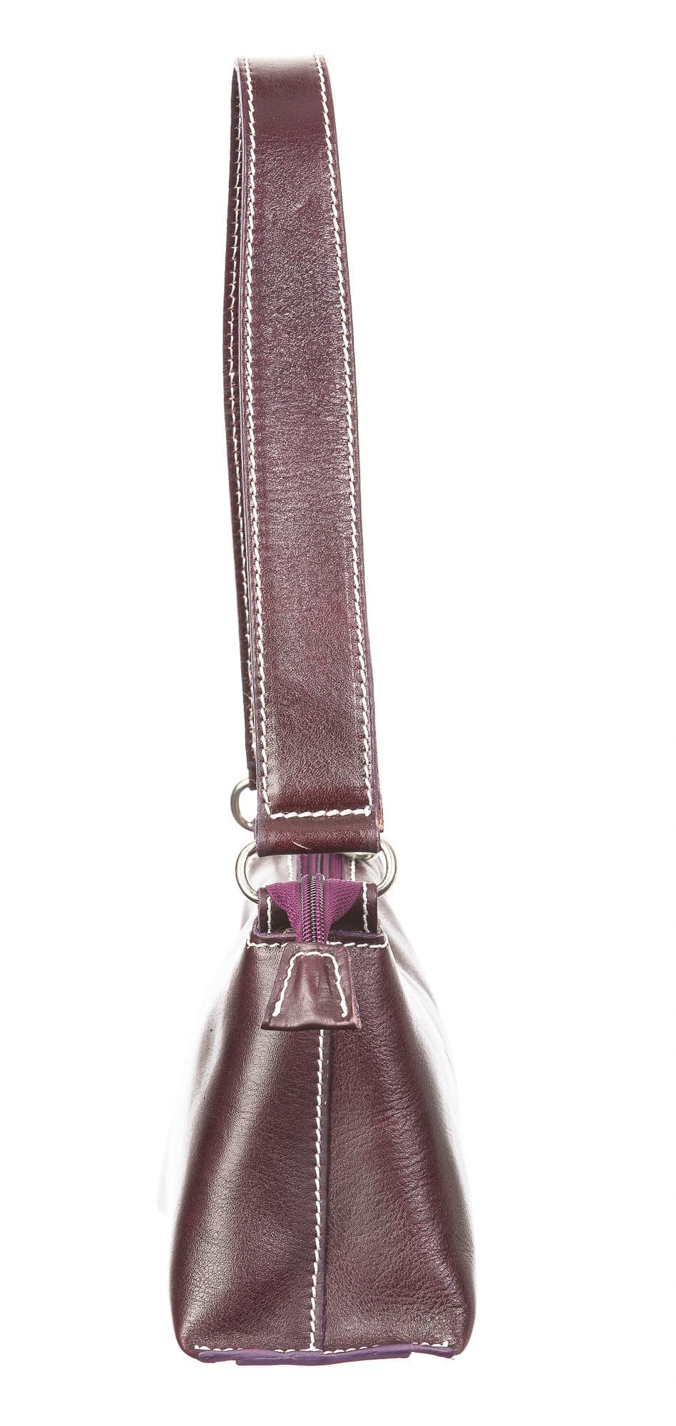 Borsa donna in vera pelle CHIAROSCURO mod. MARILYN, colore VIOLA, Made in Italy.