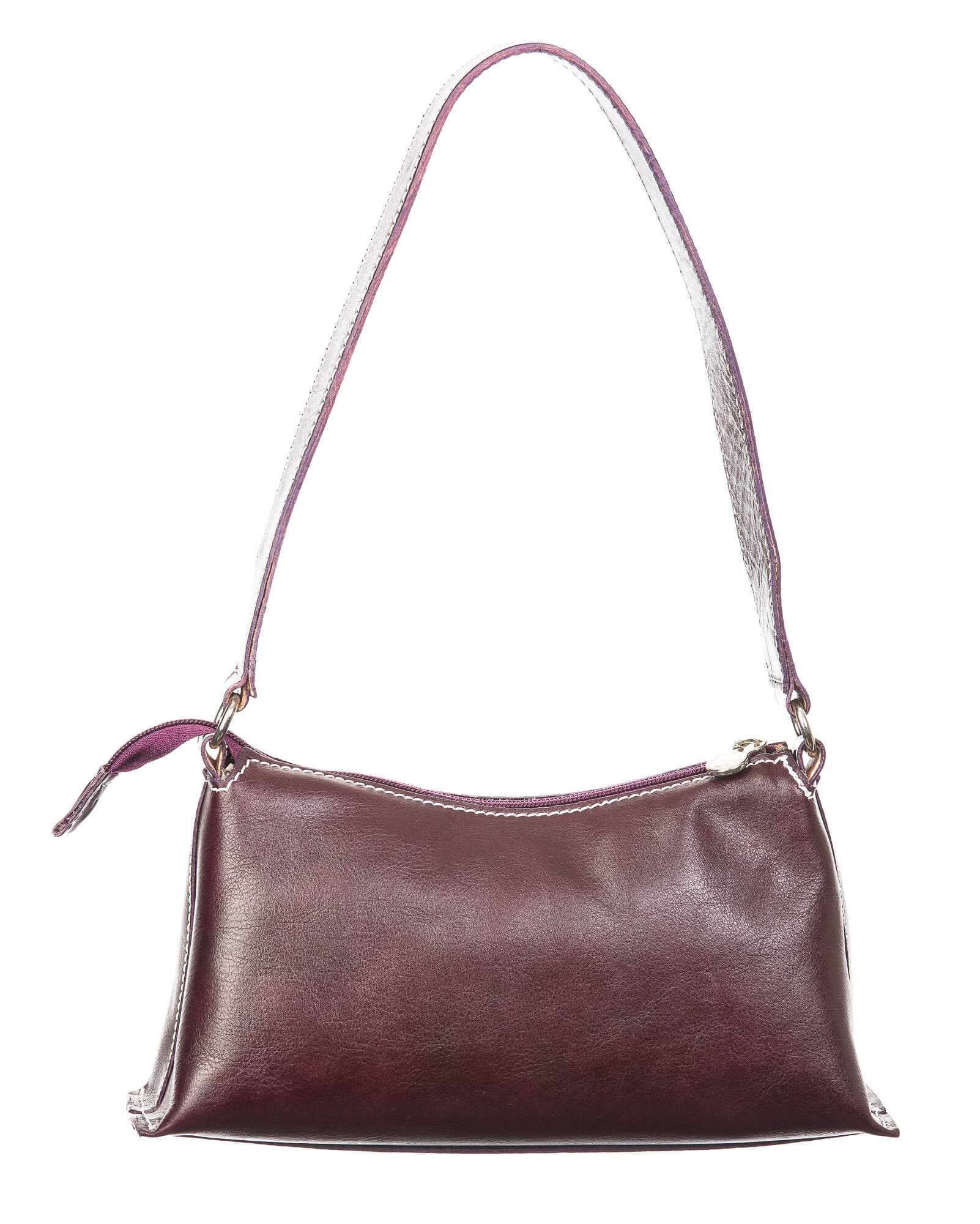 Borsa donna in vera pelle CHIAROSCURO mod. MARILYN, colore VIOLA, Made in Italy.