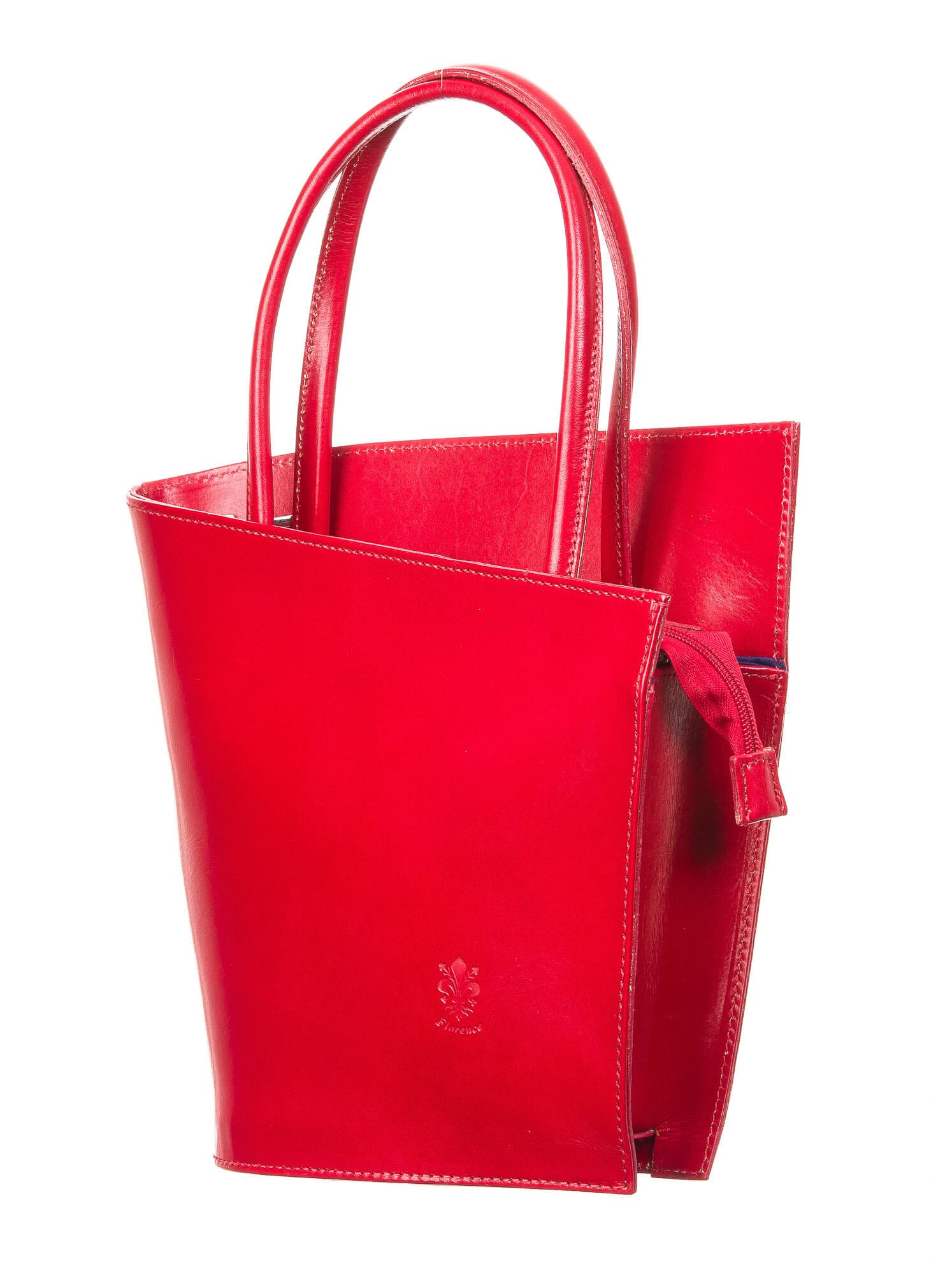 Borsa donna in vera pelle CHIAROSCURO mod. MEG, colore ROSSO, Made in Italy.