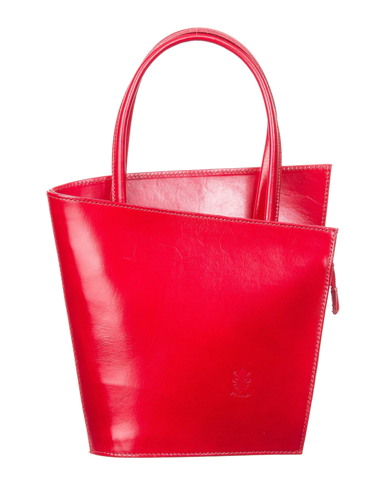 Borsa donna in vera pelle CHIAROSCURO mod. MEG, colore ROSSO, Made in Italy.