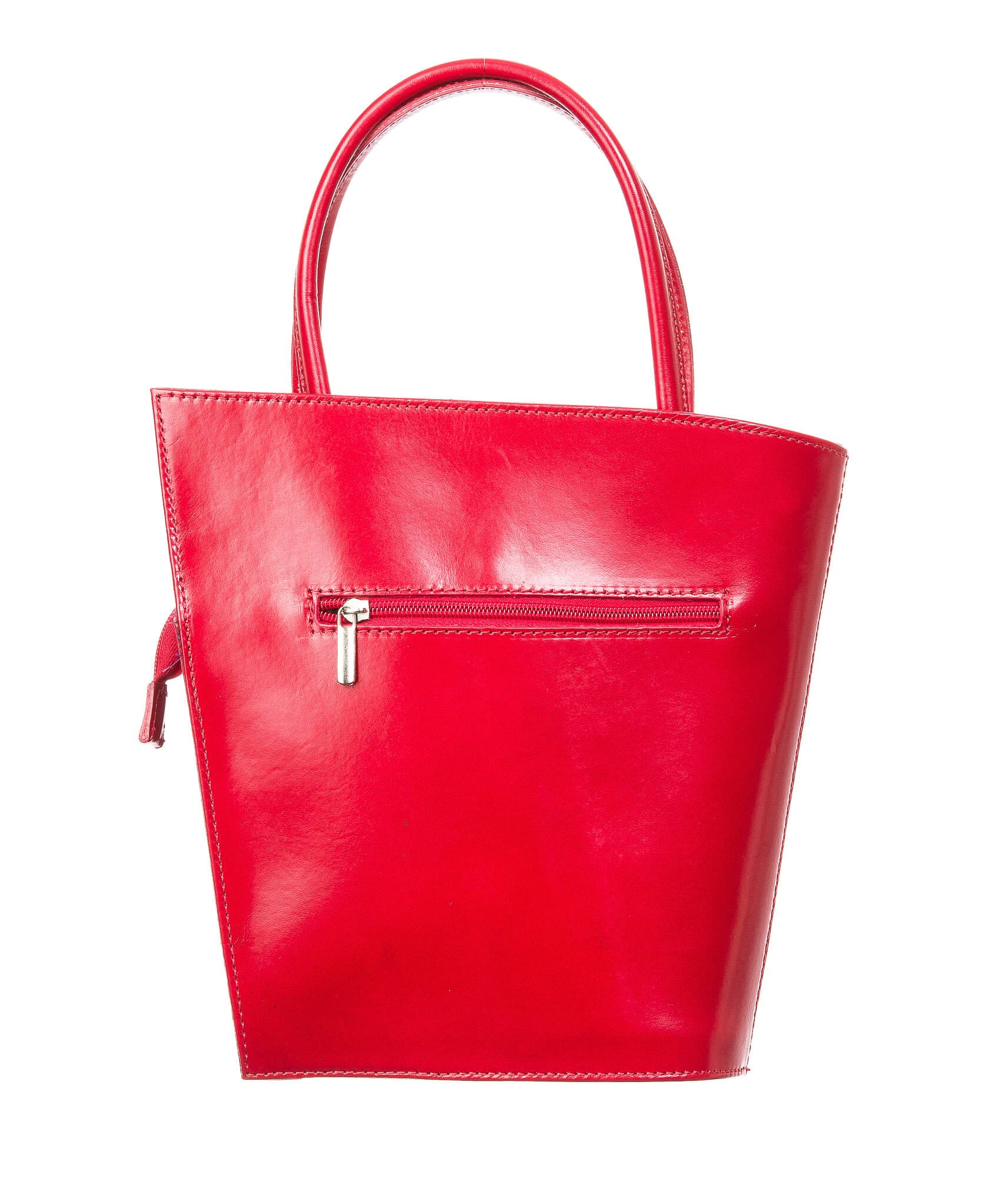 Borsa donna in vera pelle CHIAROSCURO mod. MEG, colore ROSSO, Made in Italy.