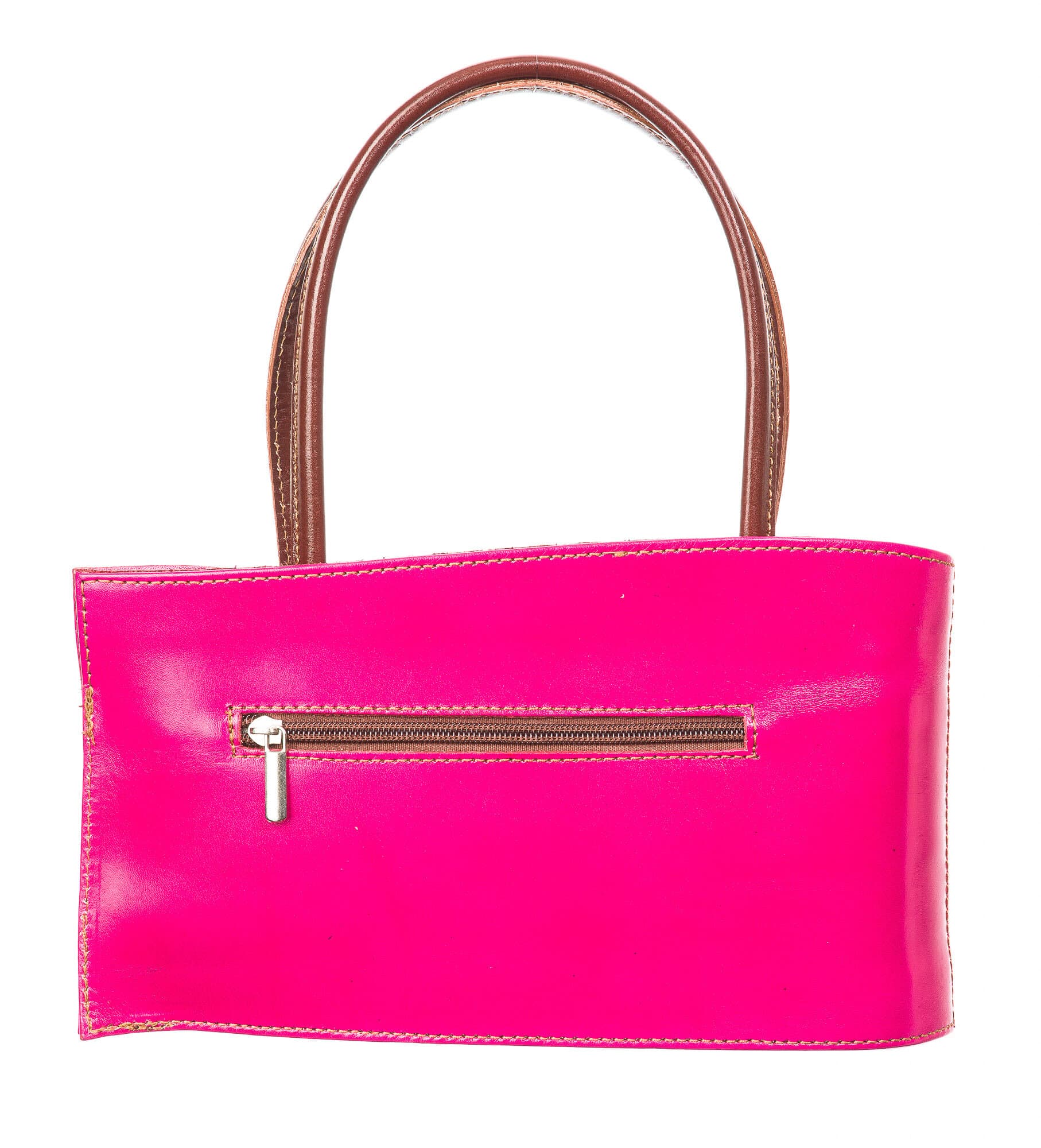 Borsa donna in vera pelle CHIARO SCURO mod. LEONA, MULTICOLORE, Made in Italy.