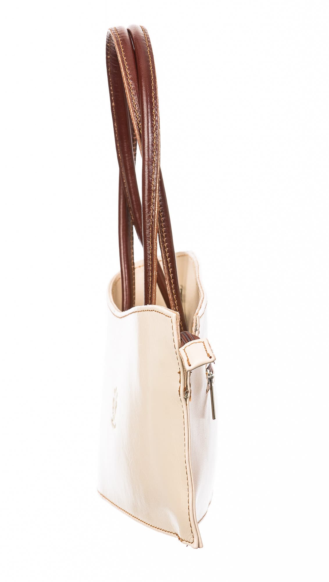 Borsa donna in vera pelle CHIAROSCURO mod. RENEE, colore BEIGE, Made in Italy.