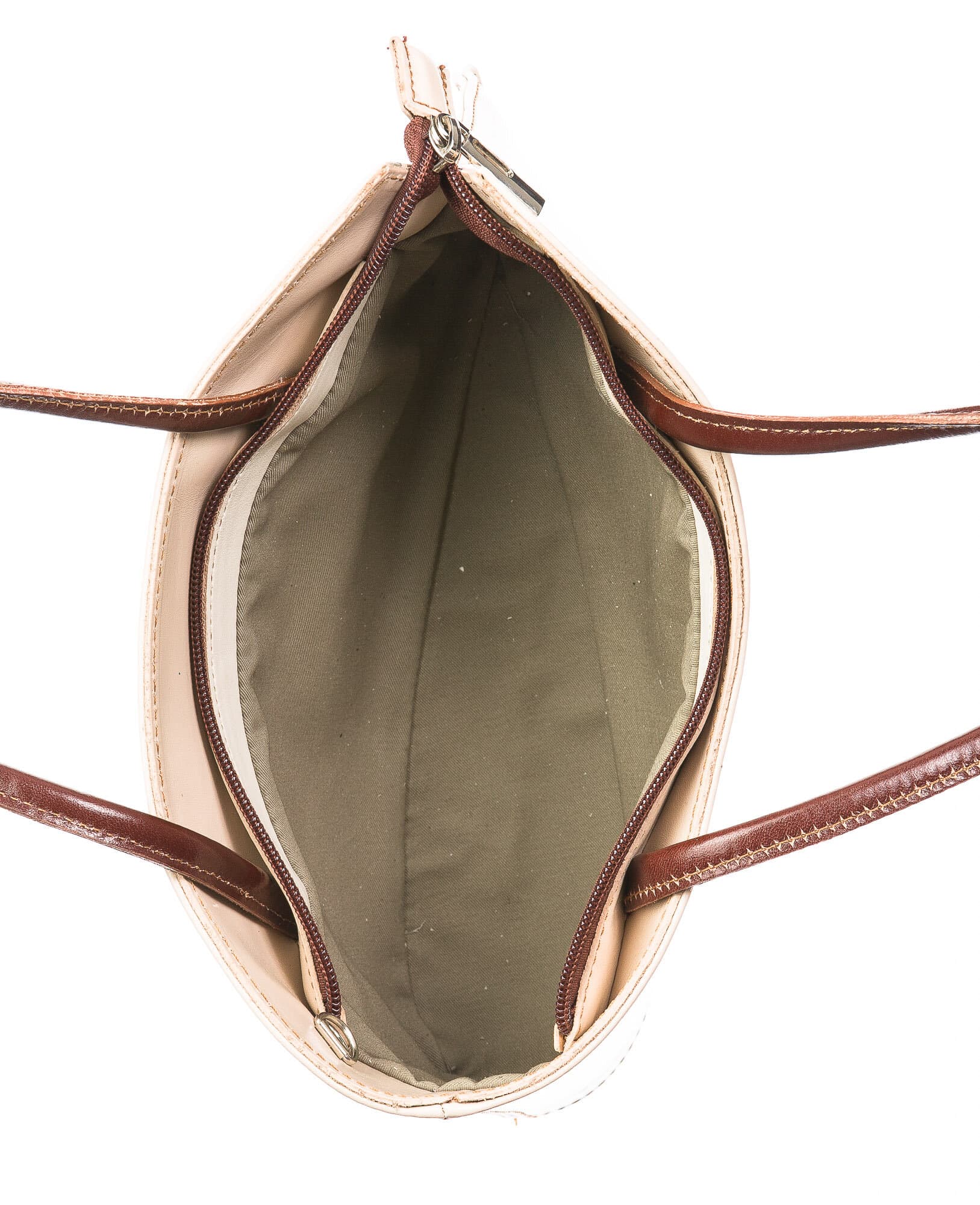 Borsa donna in vera pelle CHIAROSCURO mod. RENEE, colore BEIGE, Made in Italy.