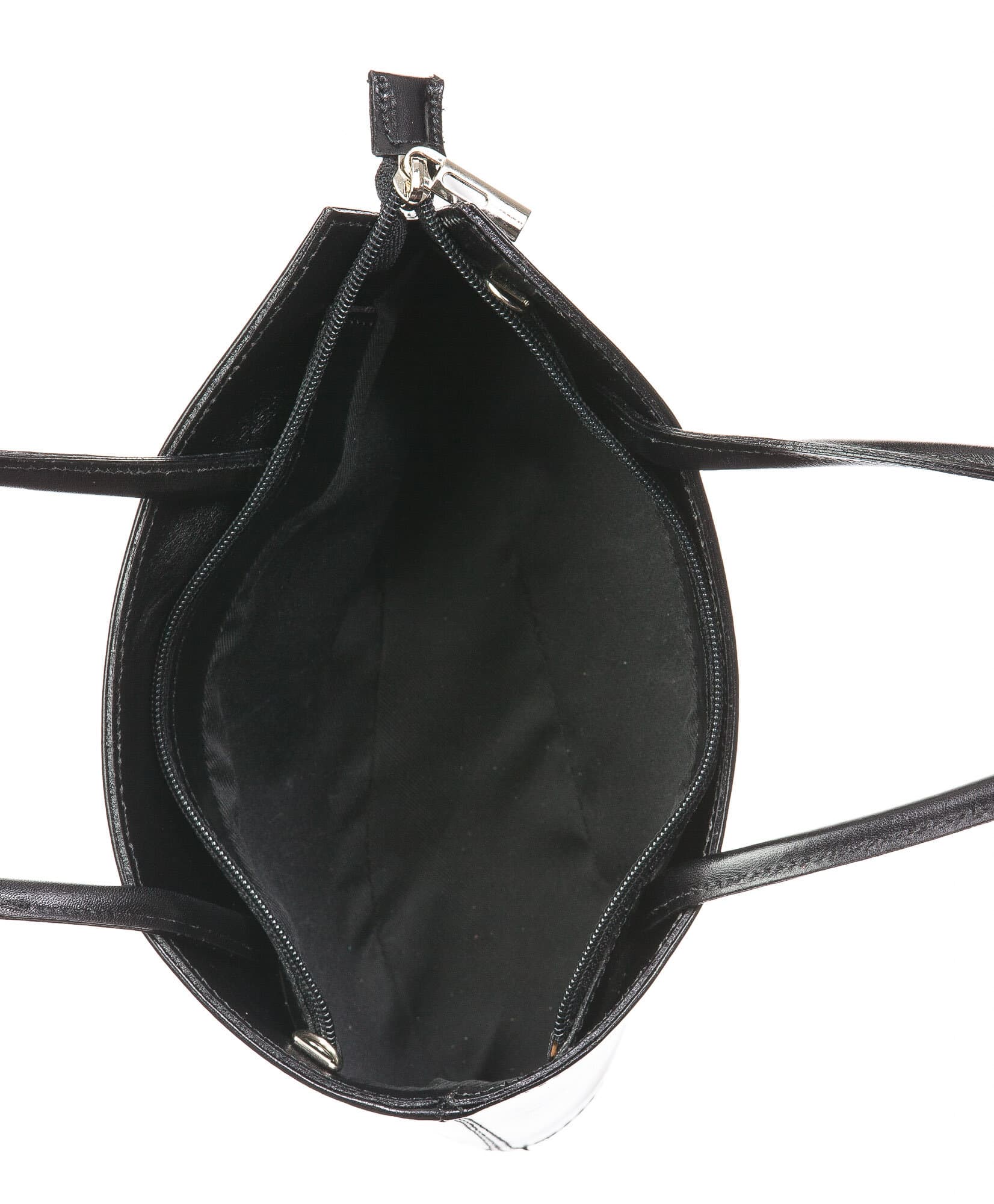 Borsa donna in vera pelle CHIAROSCURO mod. RENEE, colore NERO, Made in Italy.