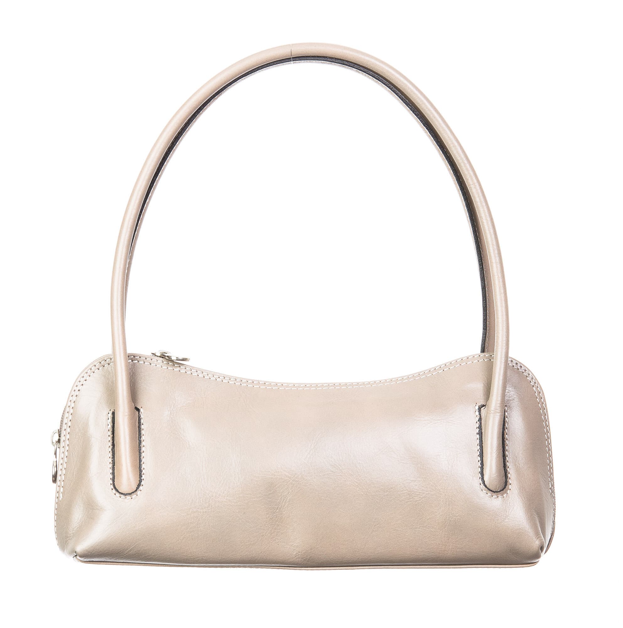 Borsa donna in vera pelle CHIAROSCURO mod. EDA, colore GRIGIO, Made in Italy.