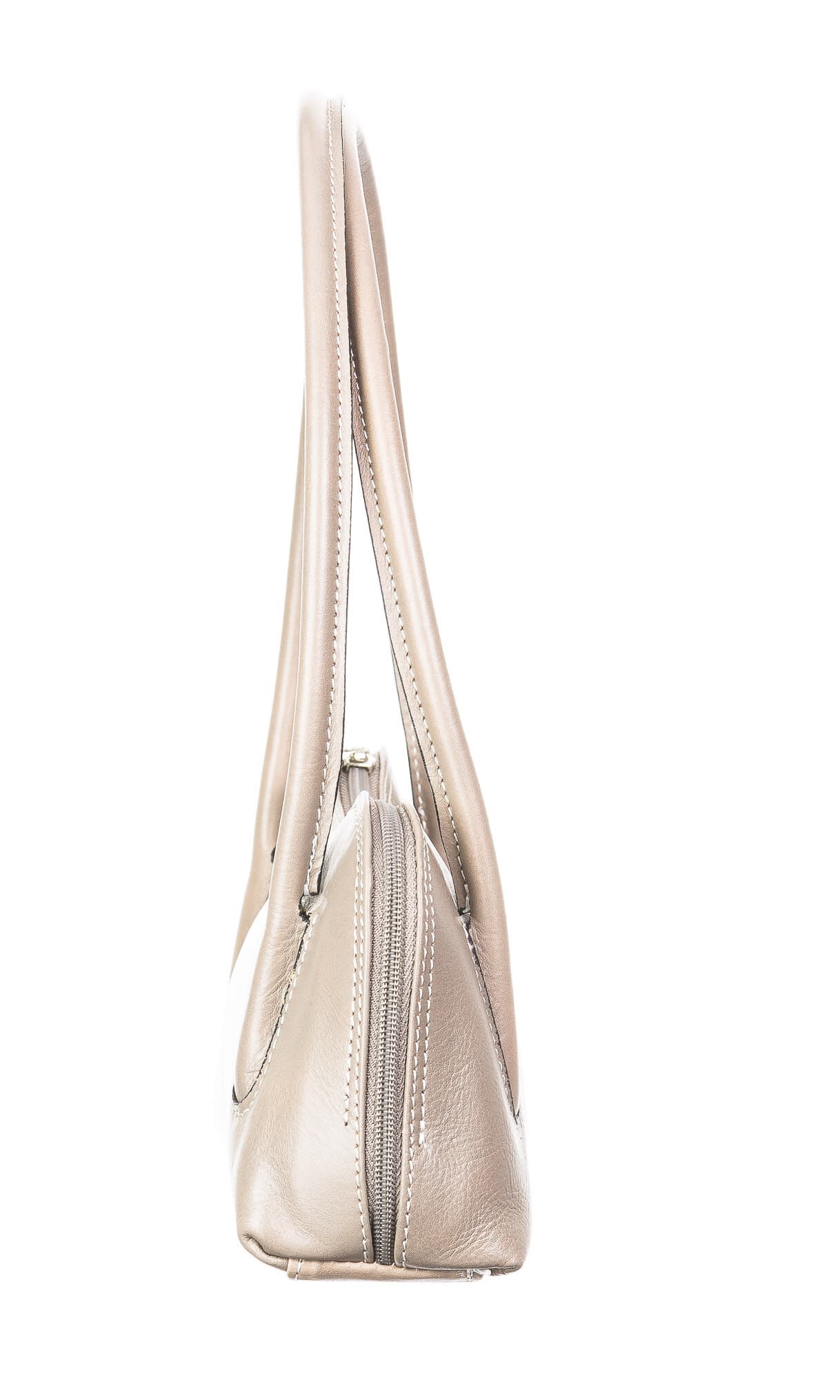 Borsa donna in vera pelle CHIAROSCURO mod. EDA, colore GRIGIO, Made in Italy.