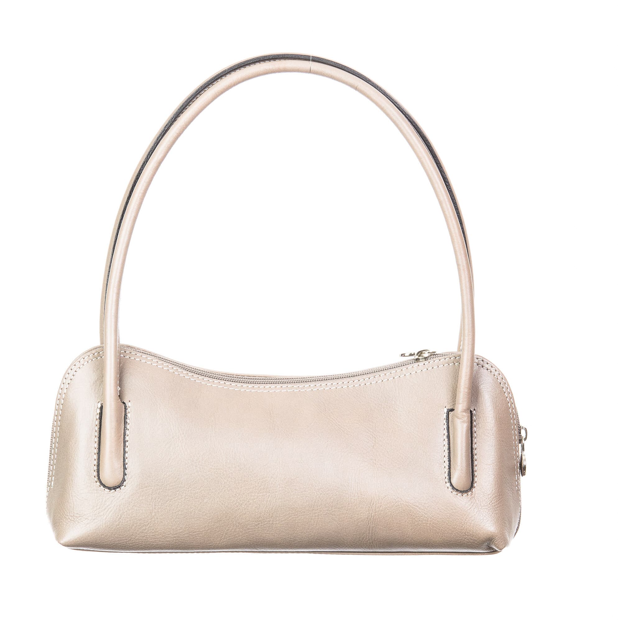 Borsa donna in vera pelle CHIAROSCURO mod. EDA, colore GRIGIO, Made in Italy.