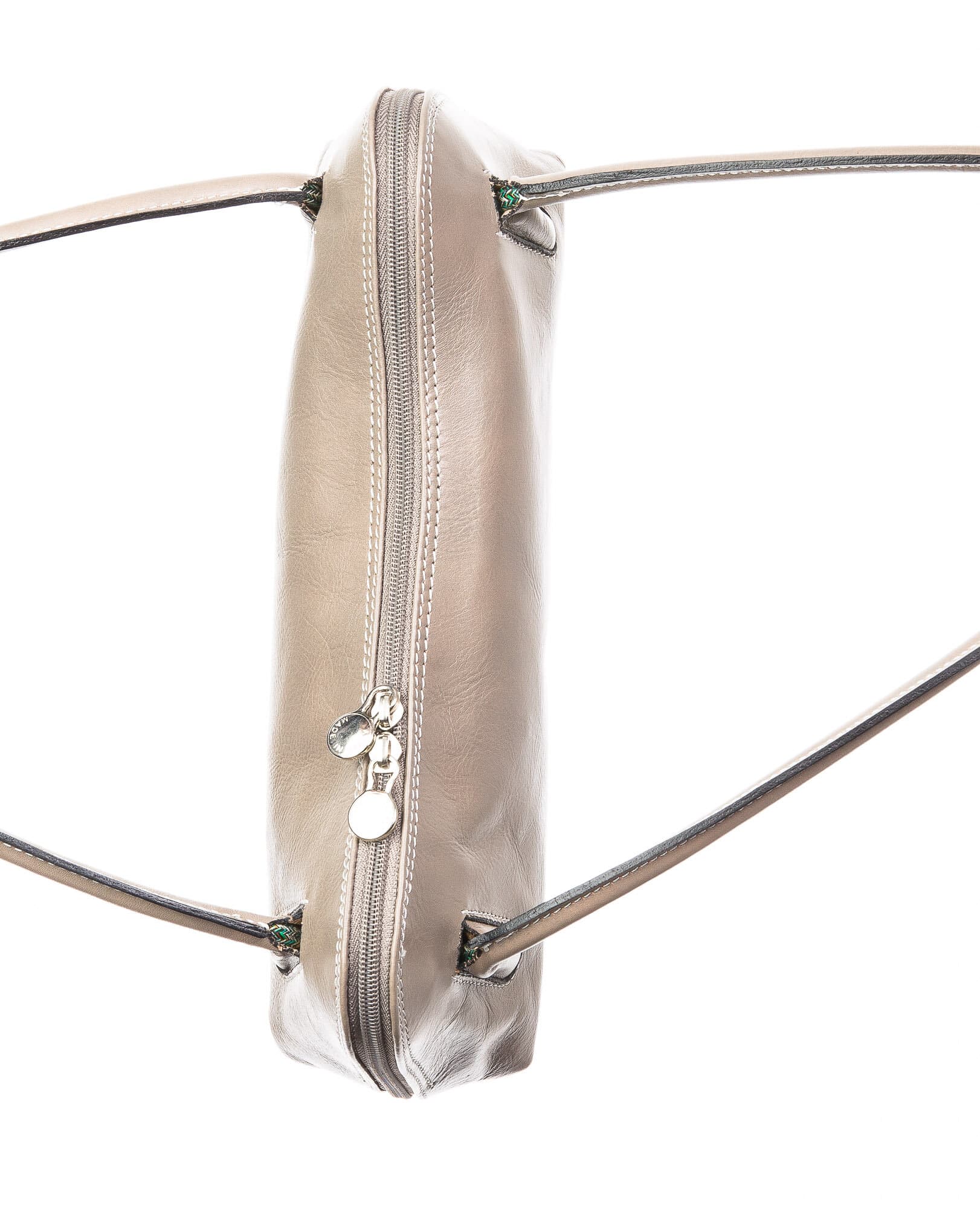Borsa donna in vera pelle CHIAROSCURO mod. EDA, colore GRIGIO, Made in Italy.