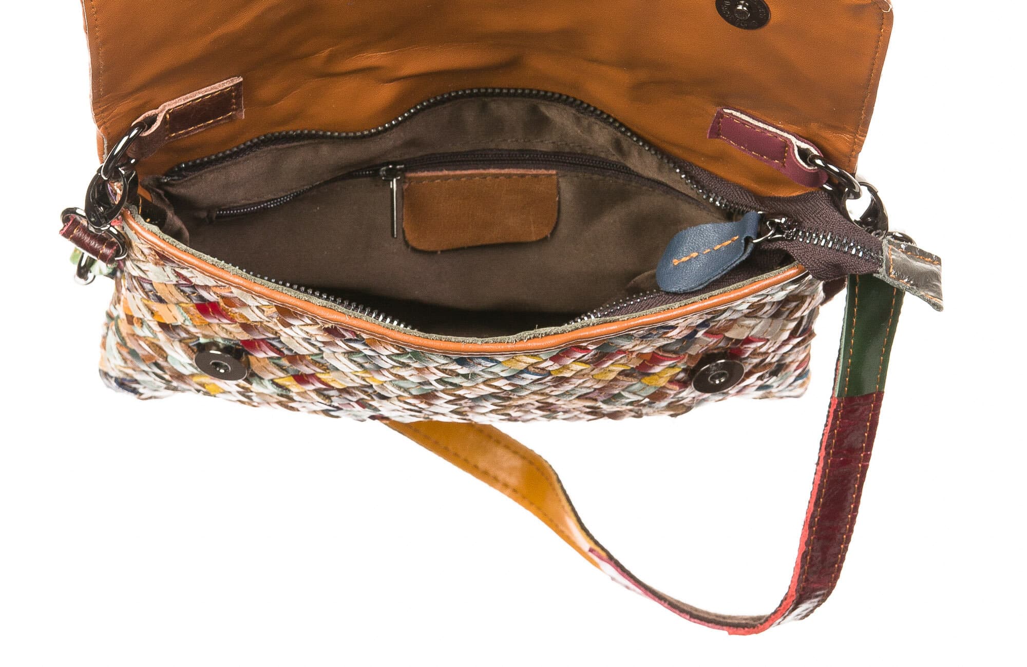 Borsa donna in vera pelle ARIANNA DINI mod. CECILIA, MULTICOLORE.