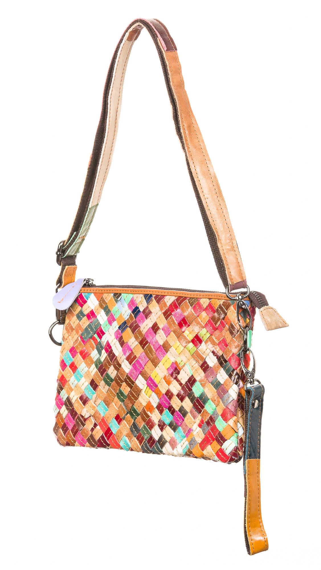 Borsa donna in vera pelle ARIANNA DINI mod. PILAR, MULTICOLORE.