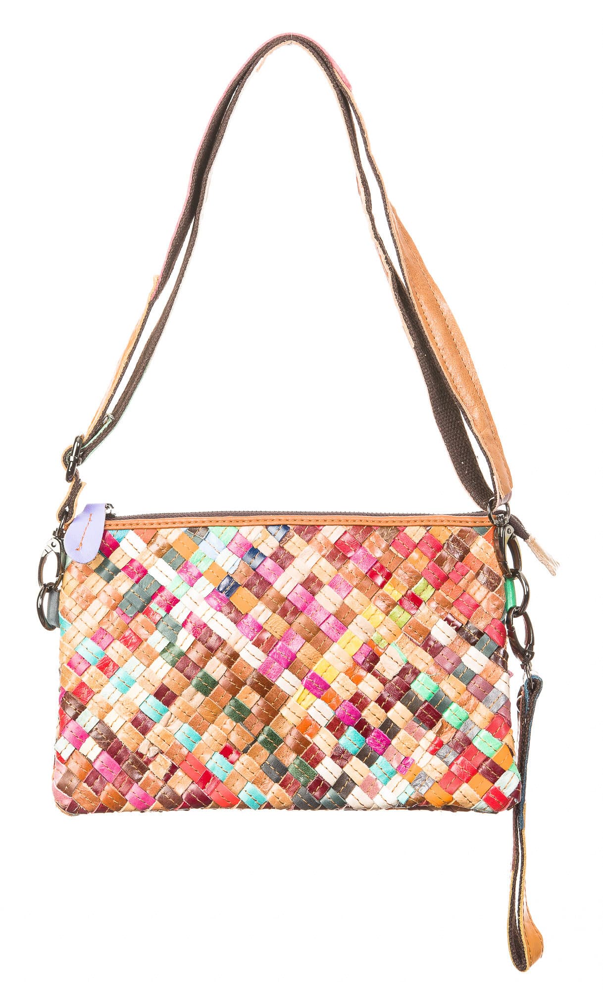 Borsa donna in vera pelle ARIANNA DINI mod. PILAR, MULTICOLORE.