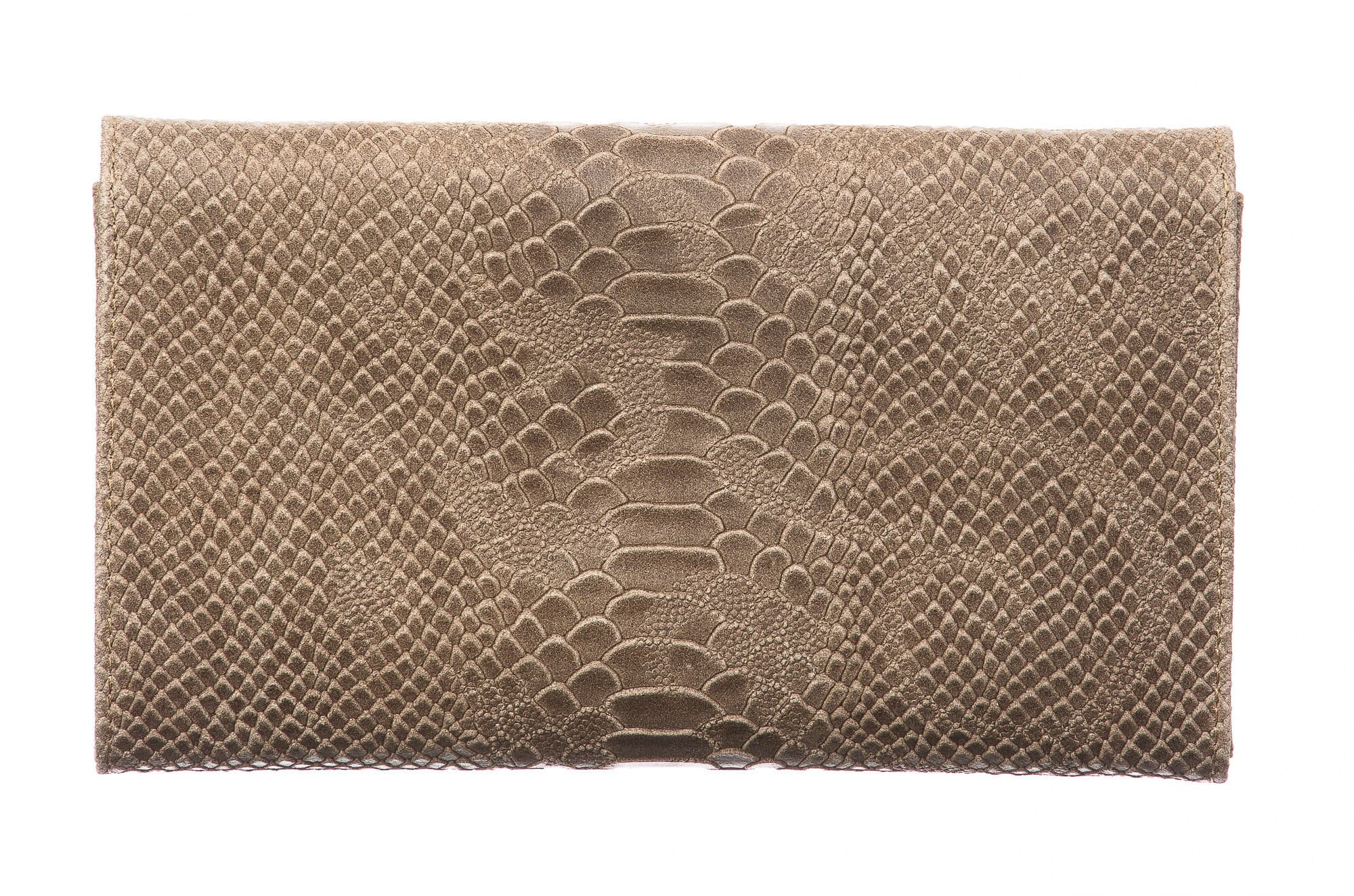 Borsa donna in vera pelle CHIARO SCURO mod. EMILIA, colore TAUPE, Made in Italy.