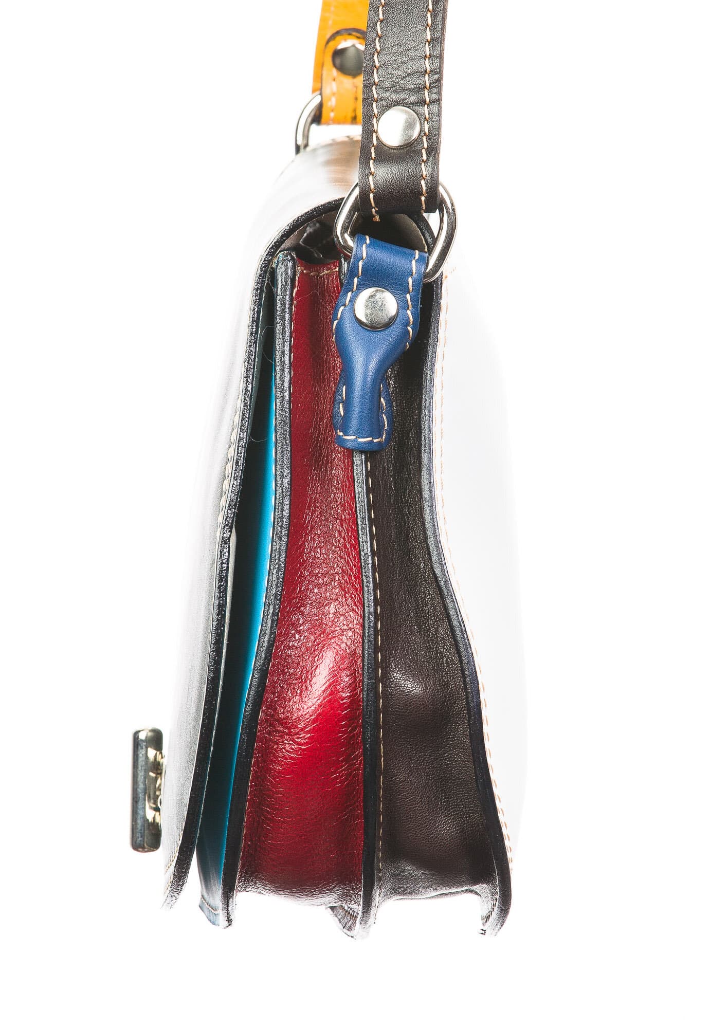 Borsa donna in vera pelle CHIAROSCURO mod. ELANIE, MULTICOLORE, Made in Italy. - P001241 (Borsa)