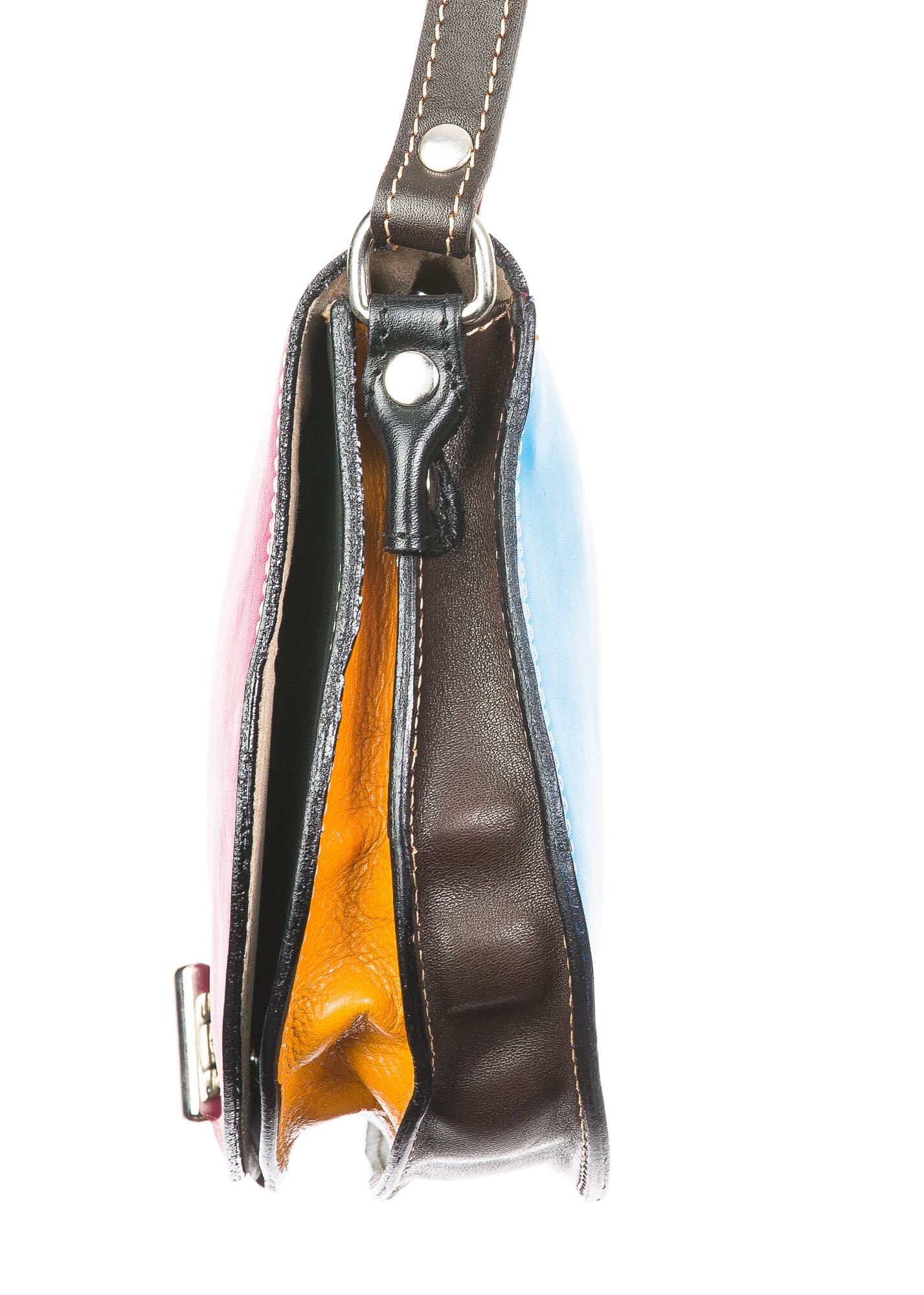 Borsa donna in vera pelle CHIAROSCURO mod. ELANIE, MULTICOLORE, Made in Italy. - P001242 (Borsa)