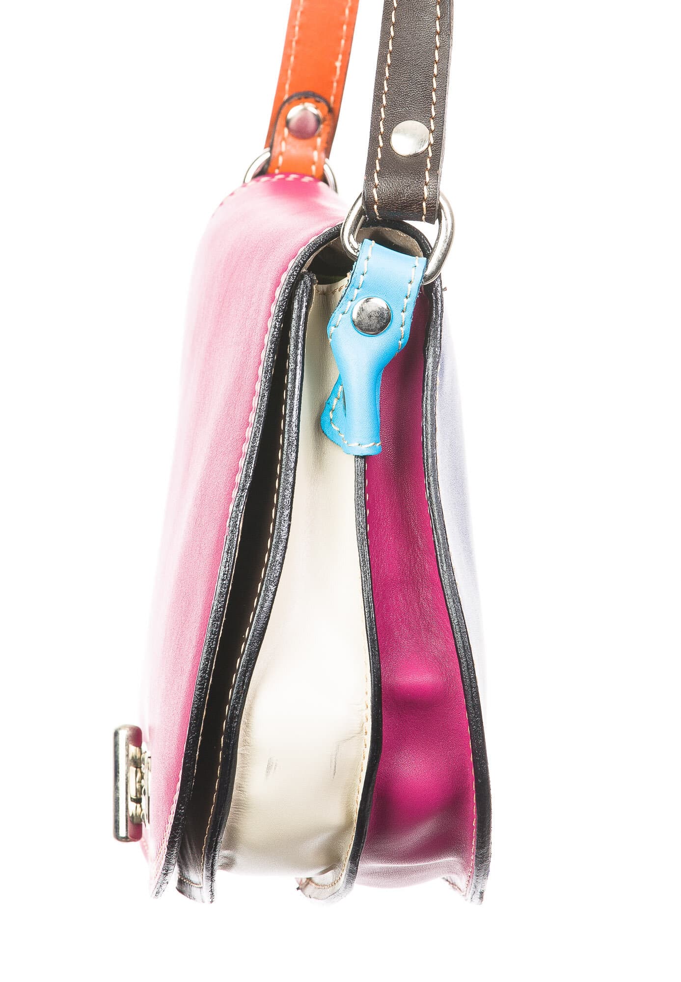 Borsa donna in vera pelle CHIAROSCURO mod. ELANIE, MULTICOLORE, Made in Italy. - P001243 (Borsa)