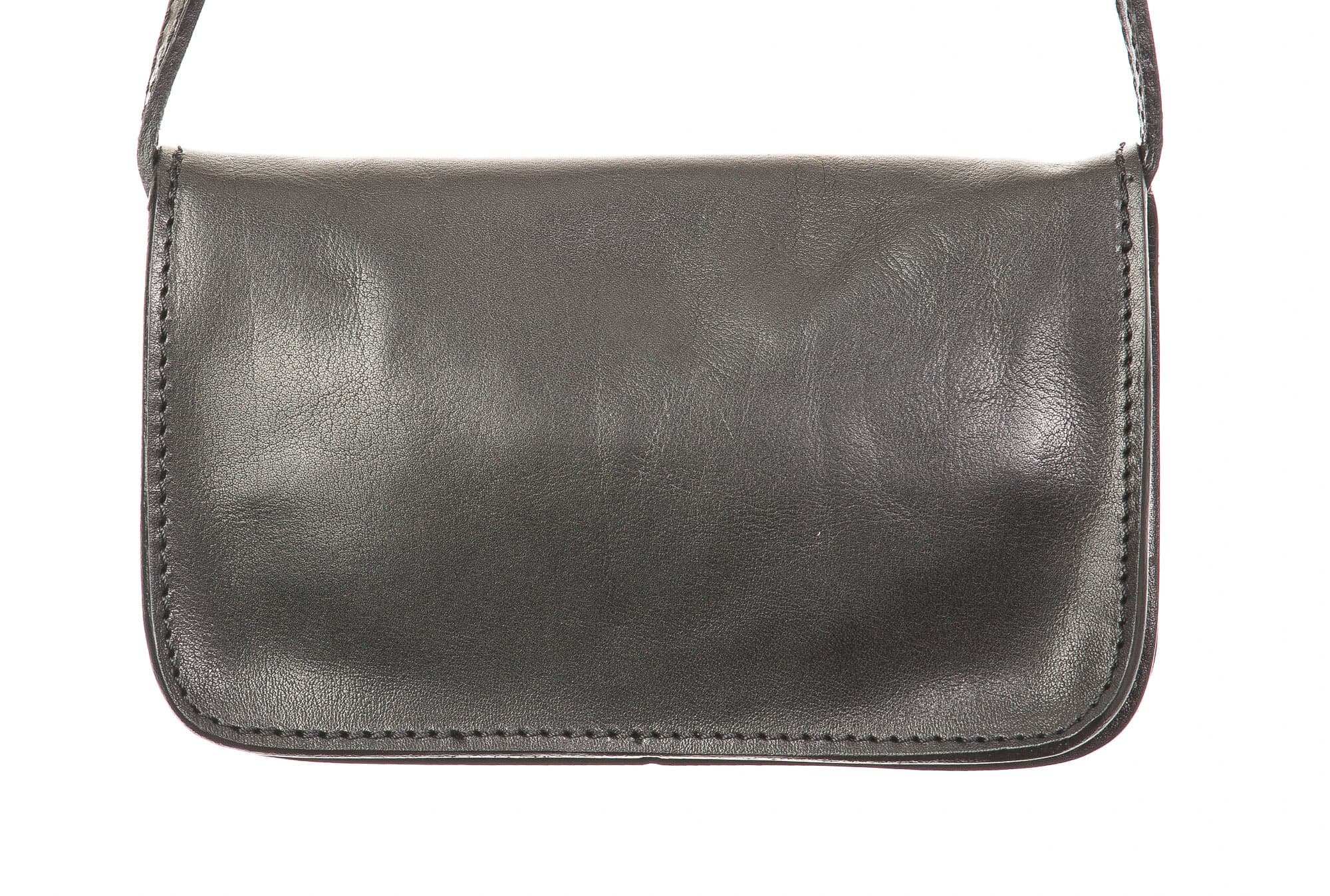 Borsa donna in vera pelle CHIAROSCURO mod. MILVIA, colore NERO, Made in Italy.