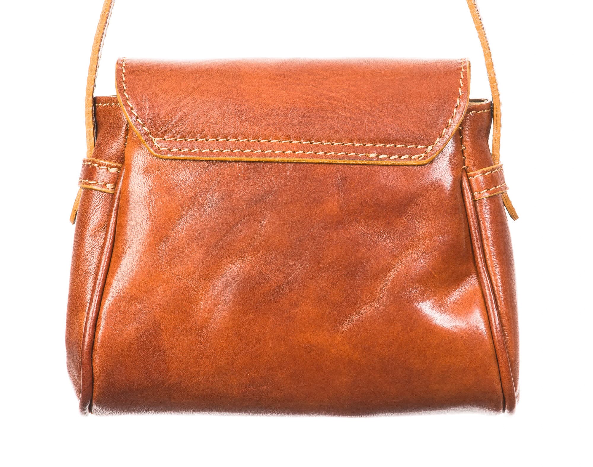 Borsa donna in vera pelle CHIAROSCURO mod. ROSSETTA, colore MIELE, Made in Italy.