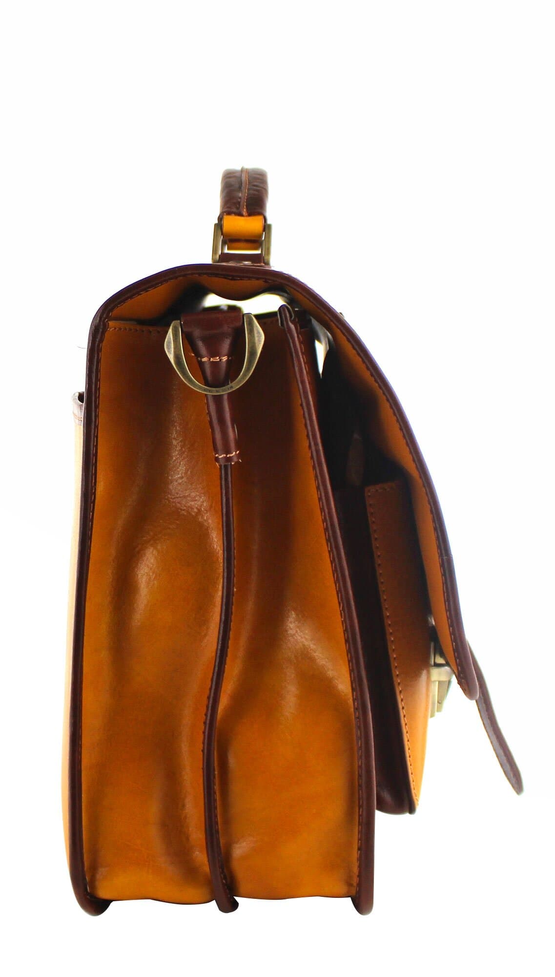 ERNESTO: cartella /borsa ufficio uomo, in cuoio, colore: MIELE / TESTAMORO, Made in Italy