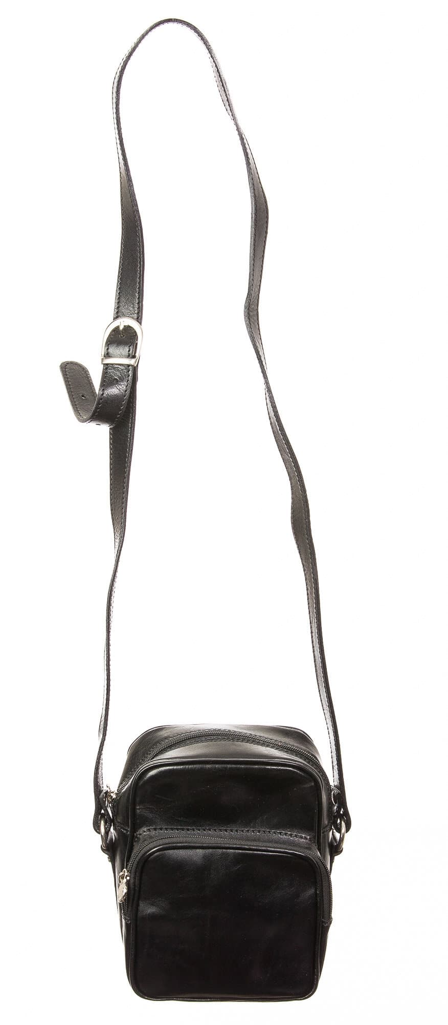 Borsa uomo in vera pelle CHIAROSCURO mod. DAVIDE, colore NERO, Made in Italy. (Borsa)