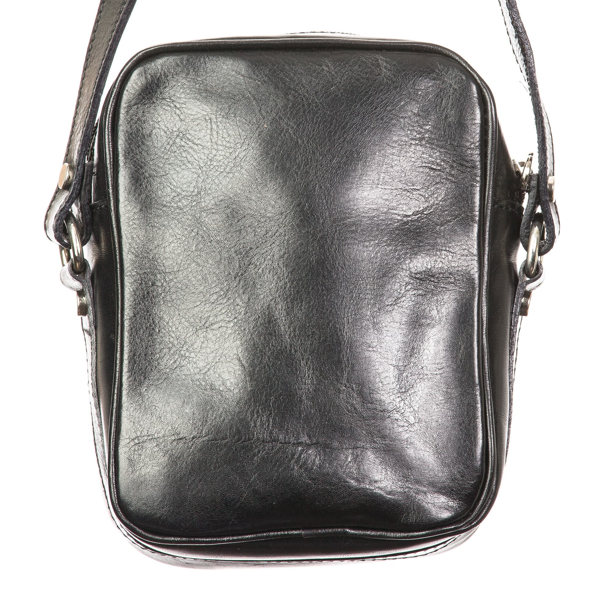 Borsa uomo in vera pelle CHIAROSCURO mod. DAVIDE, colore NERO, Made in Italy. (Borsa)