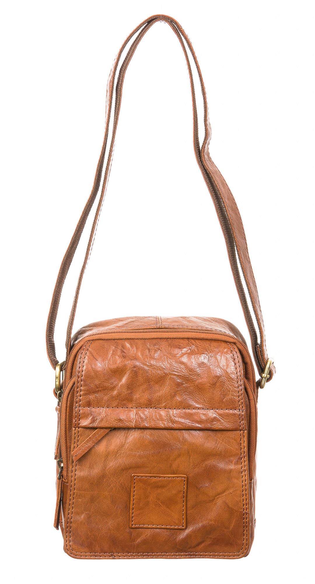 Borsa uomo in vera pelle CHIAROSCURO mod. VICTOR, colore MIELE, Made in Italy. (Borsa)