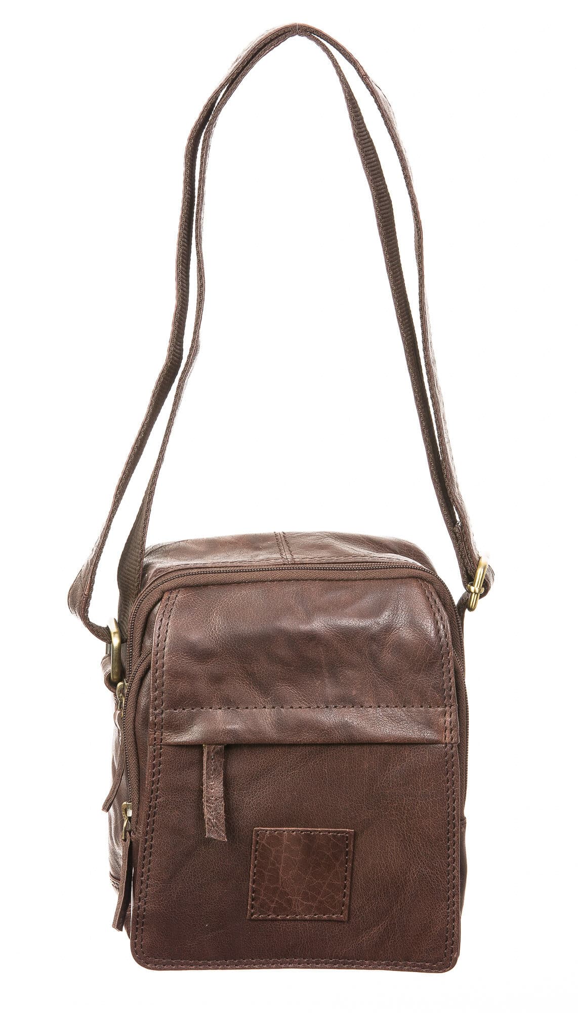 Borsa uomo in vera pelle CHIAROSCURO mod. VICTOR, colore TESTA DI MORO, Made in Italy. (Borsa)