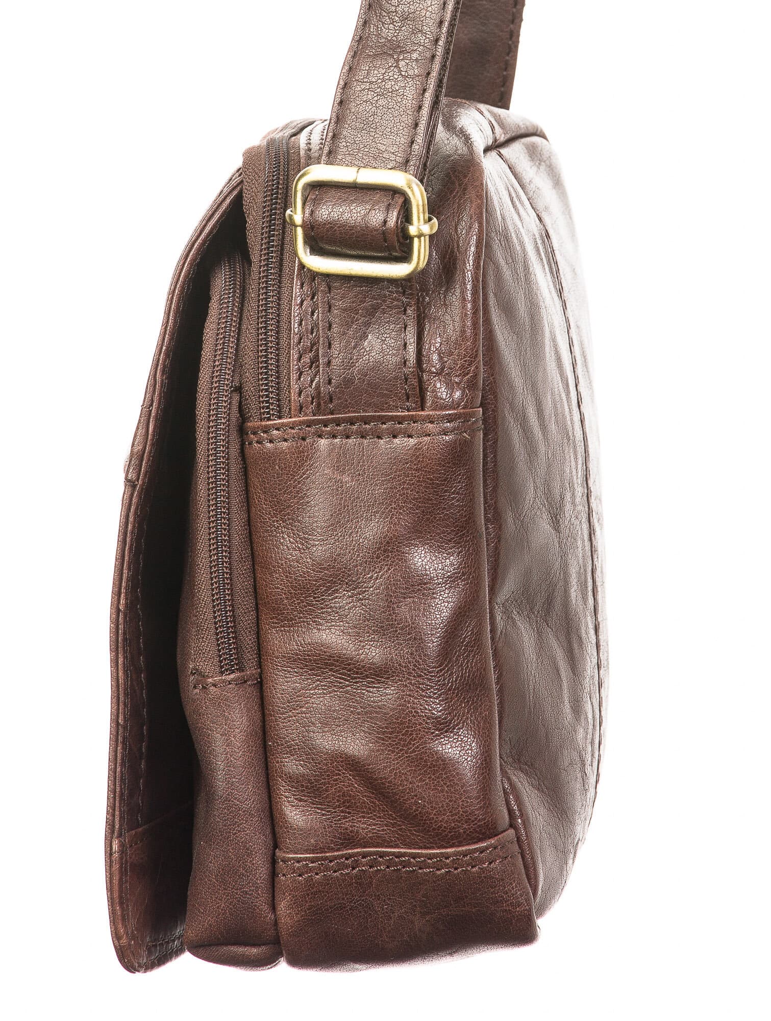 Borsa uomo in vera pelle CHIAROSCURO mod. VICTOR, colore TESTA DI MORO, Made in Italy. (Borsa)
