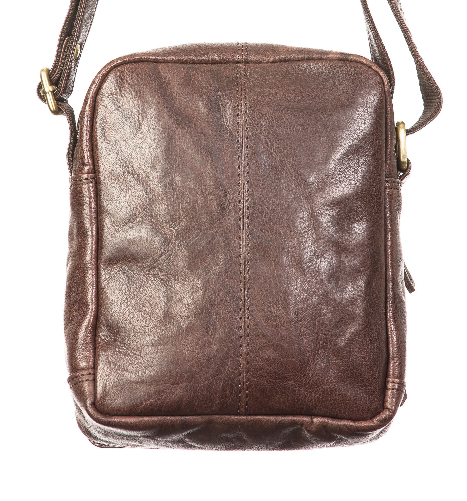 Borsa uomo in vera pelle CHIAROSCURO mod. VICTOR, colore TESTA DI MORO, Made in Italy. (Borsa)