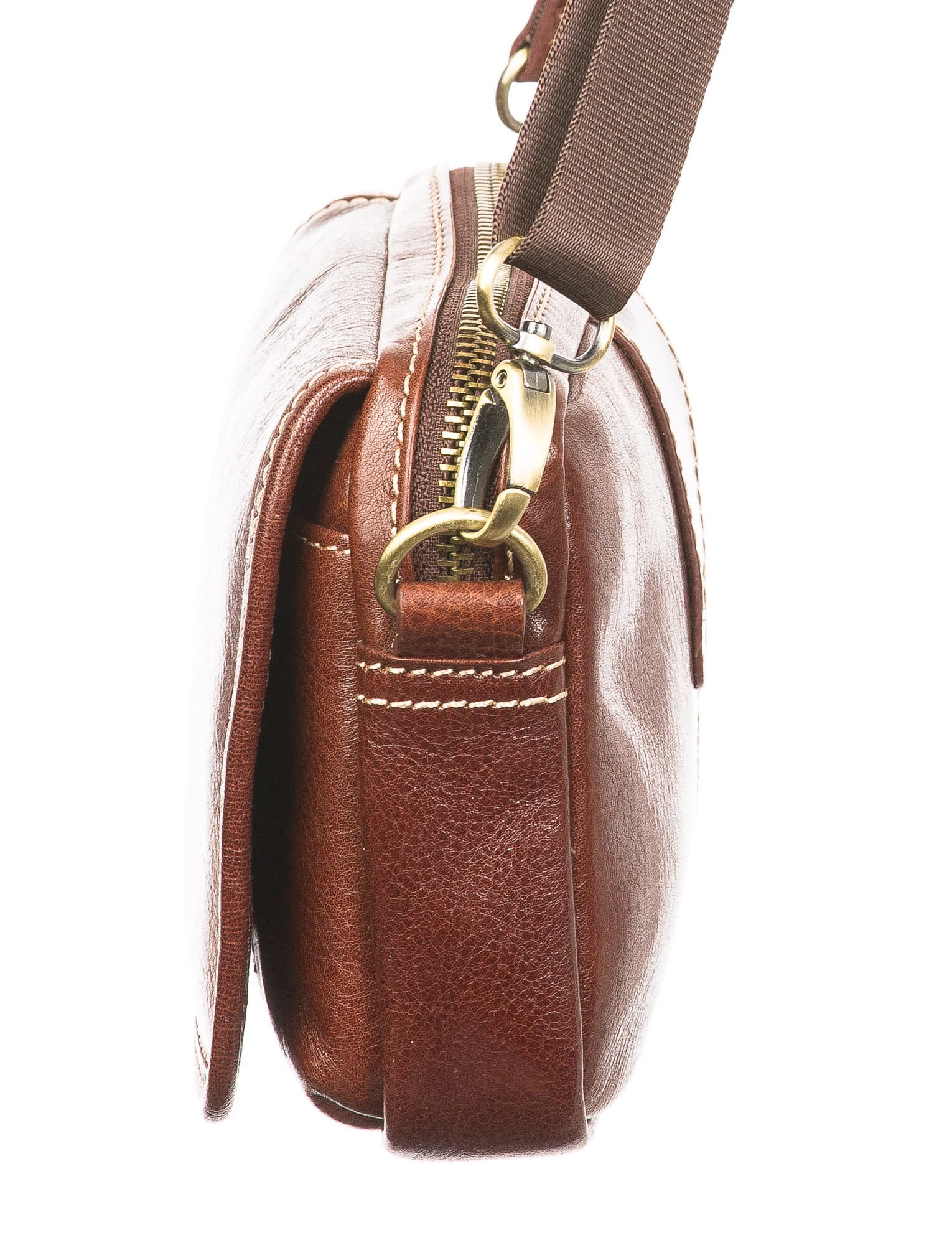 Borsa uomo in vera pelle CHIAROSCURO mod. MARCO, colore MARRONE, Made in Italy.