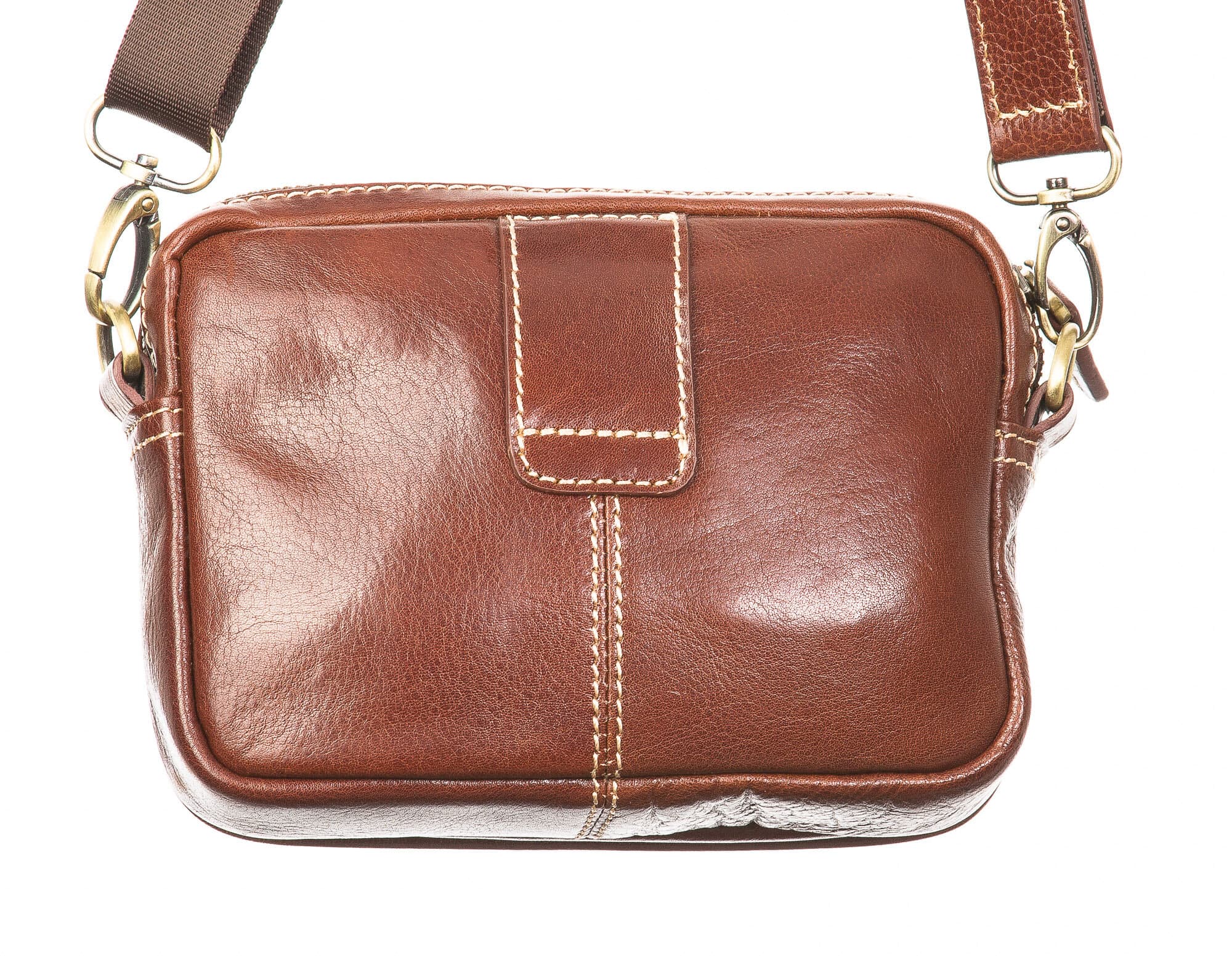 Borsa uomo in vera pelle CHIAROSCURO mod. MARCO, colore MARRONE, Made in Italy.