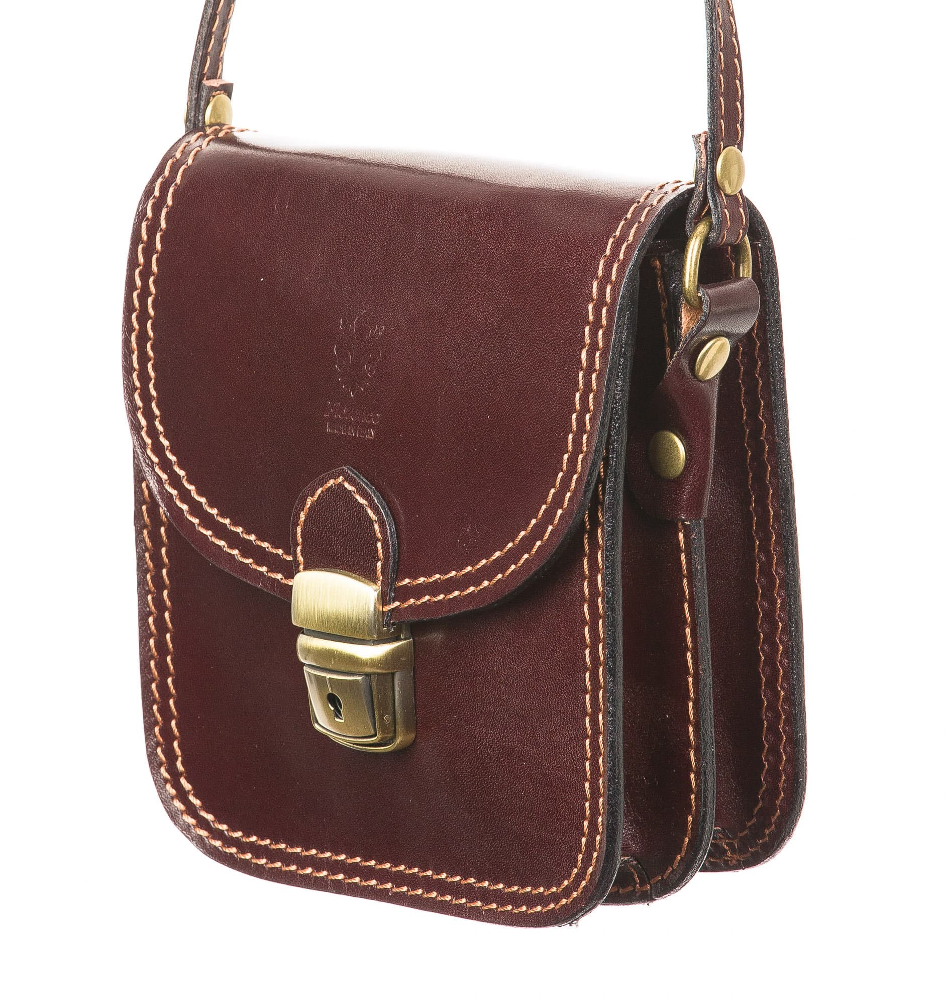 Borsa uomo in vera pelle CHIAROSCURO mod. MASSIMO, colore MARRONE, Made in Italy. (Borsa)