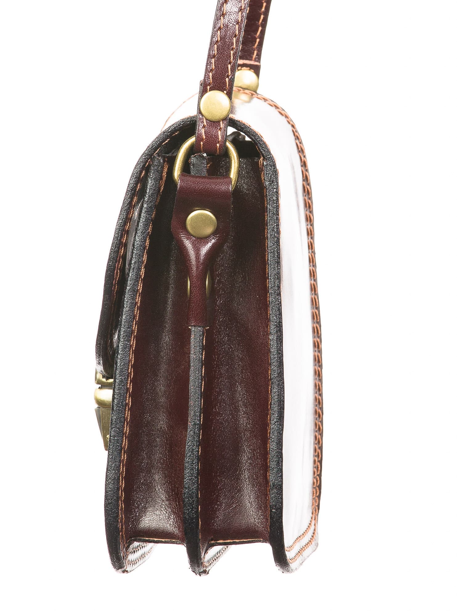 Borsa uomo in vera pelle CHIAROSCURO mod. MASSIMO, colore MARRONE, Made in Italy. (Borsa)