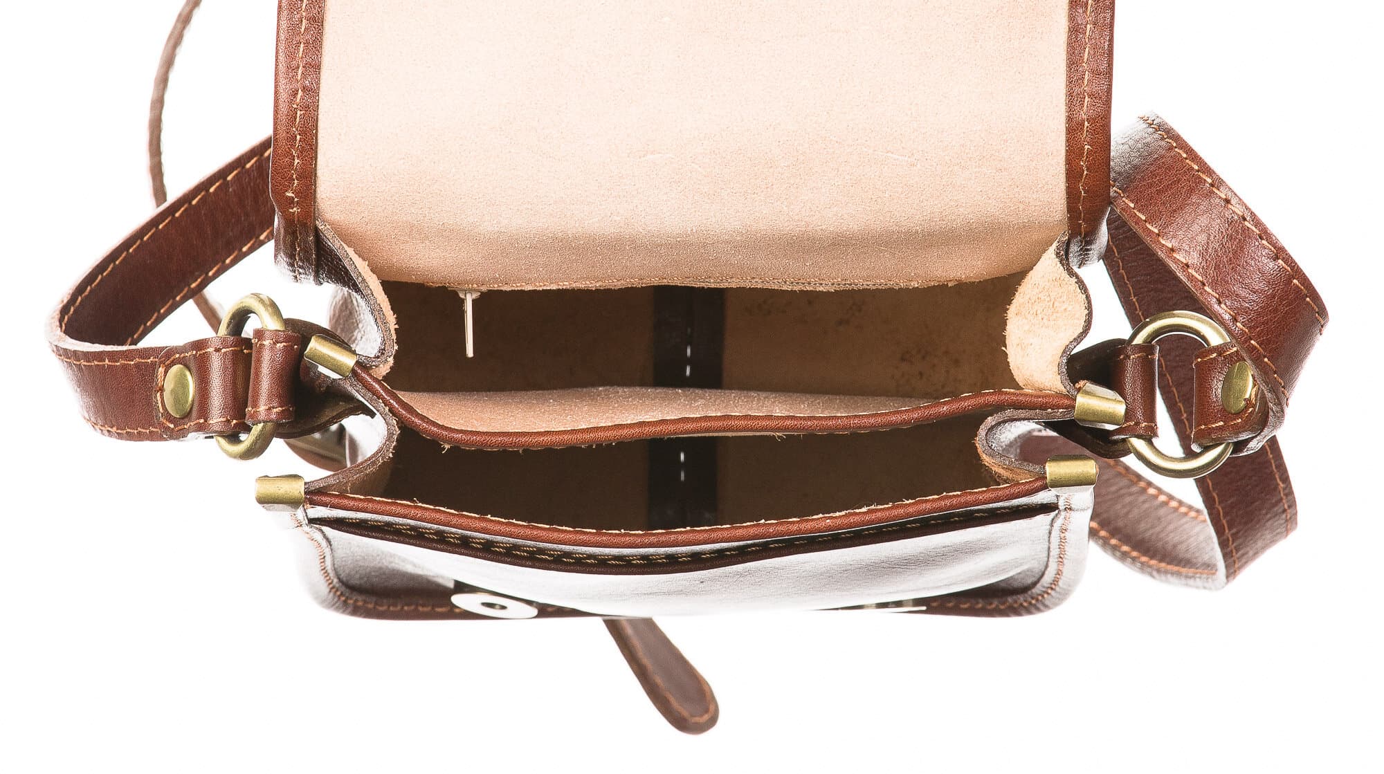 Borsa uomo in vera pelle CHIAROSCURO mod. EDGARDO, colore MARRONE, Made in Italy.