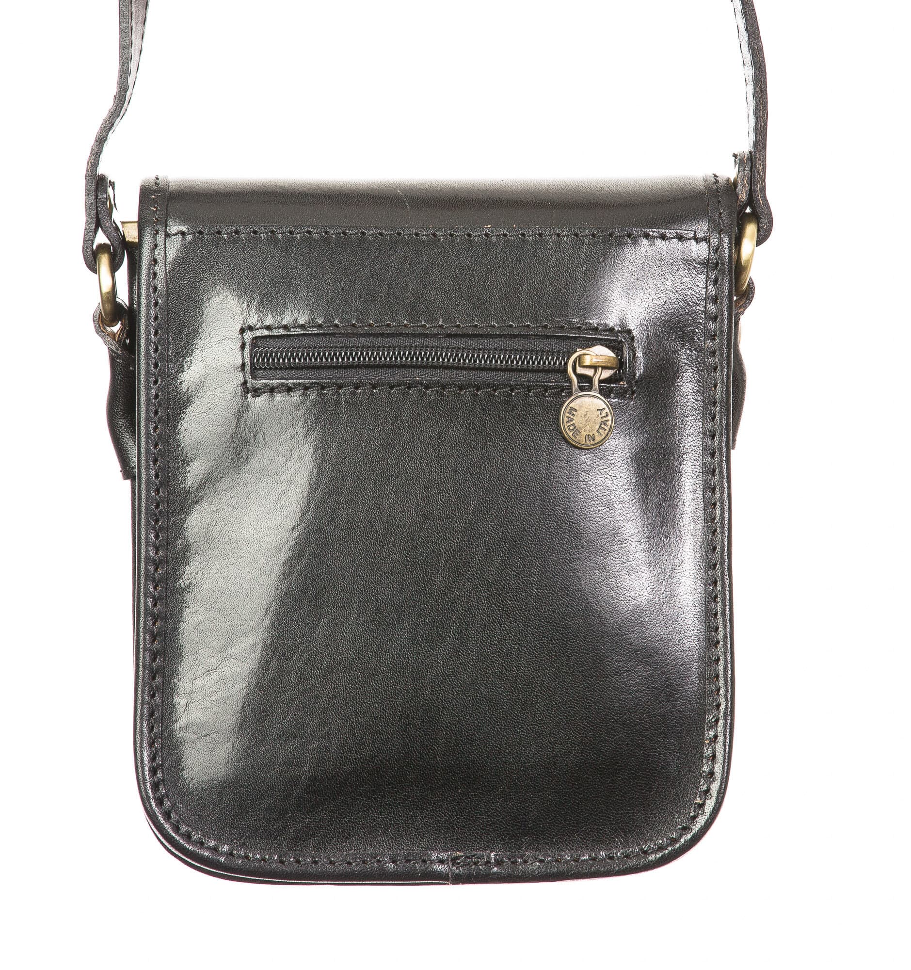 Borsa uomo in vera pelle CHIAROSCURO mod. EDGARDO, colore NERO, Made in Italy
