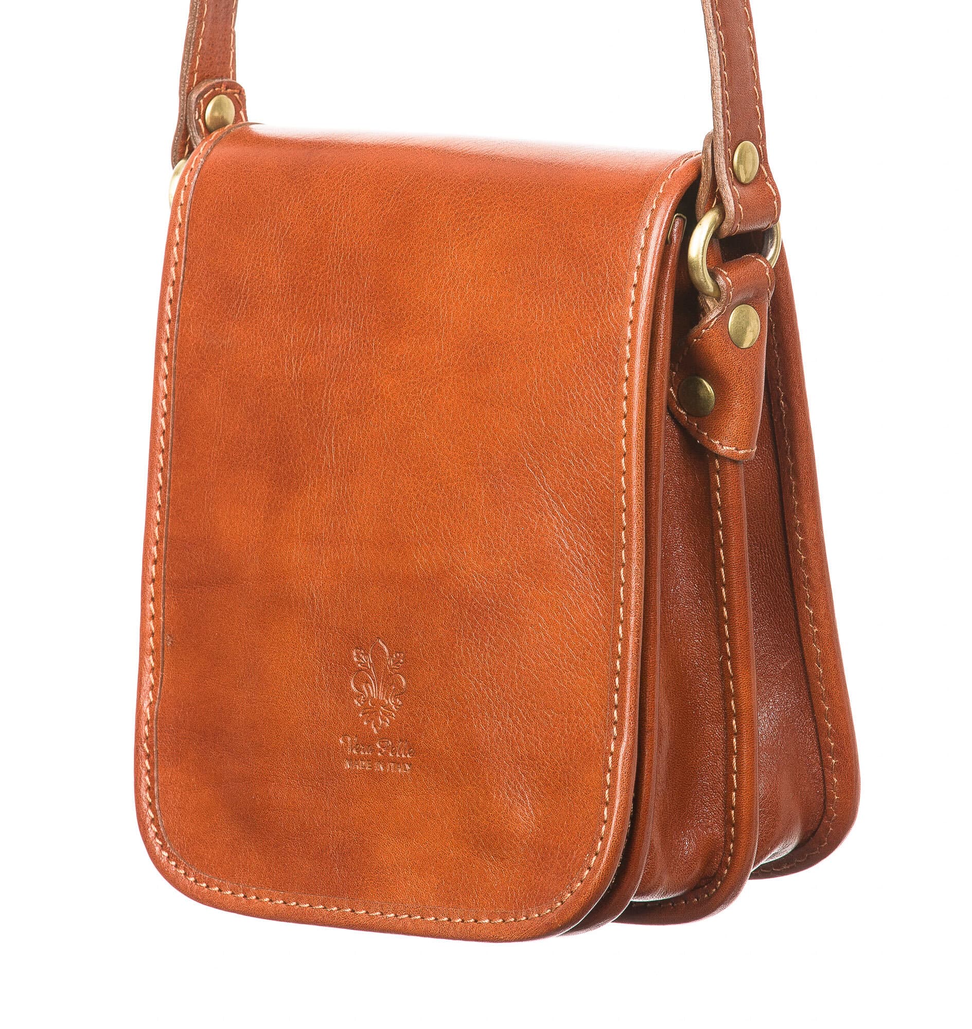 Borsa uomo in vera pelle CHIAROSCURO mod. EDGARDO, colore MIELE, Made in Italy.