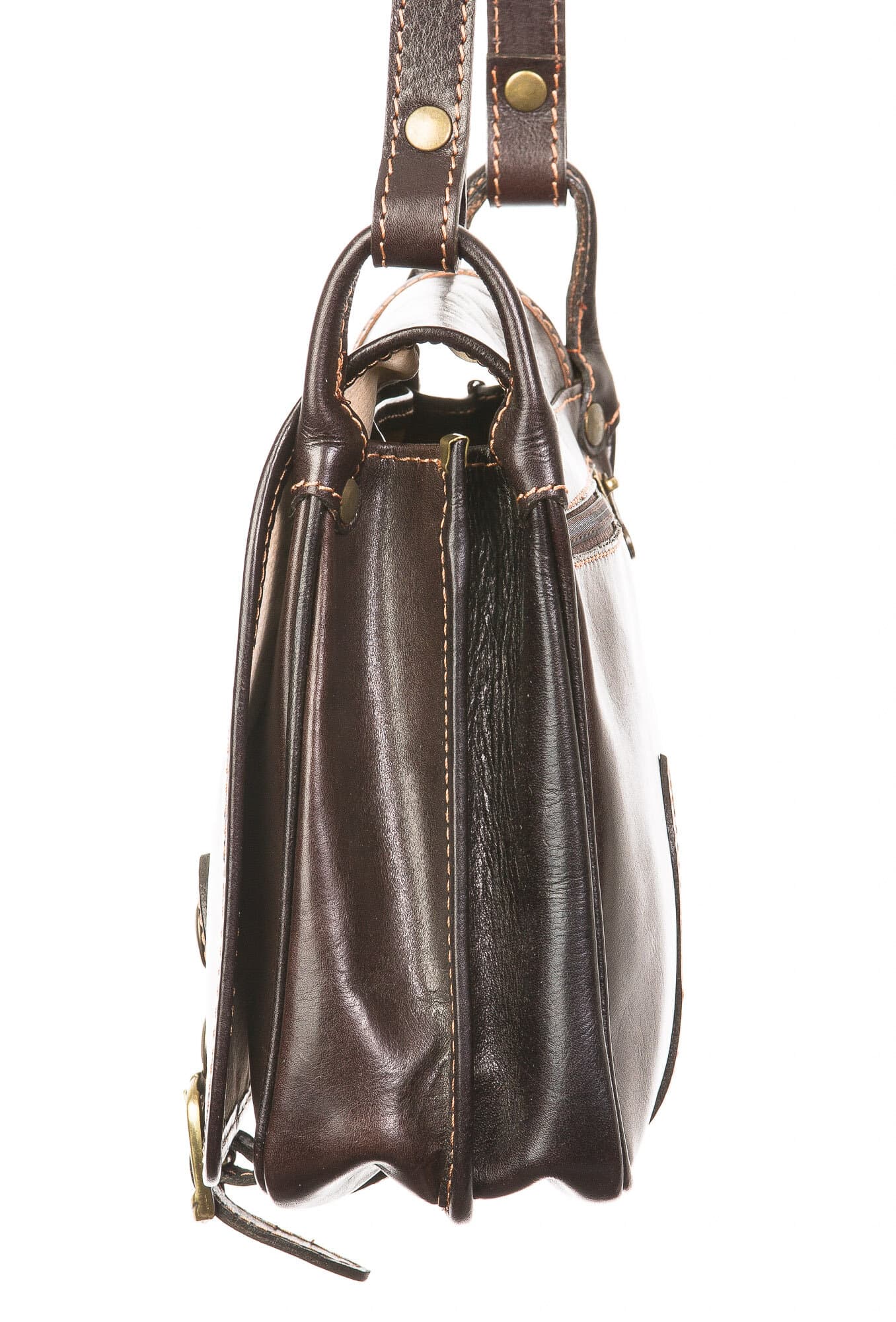 Borsa uomo in vera pelle CHIAROSCURO mod. LUKA, colore TESTA DI MORO, Made in Italy. (Borsa)