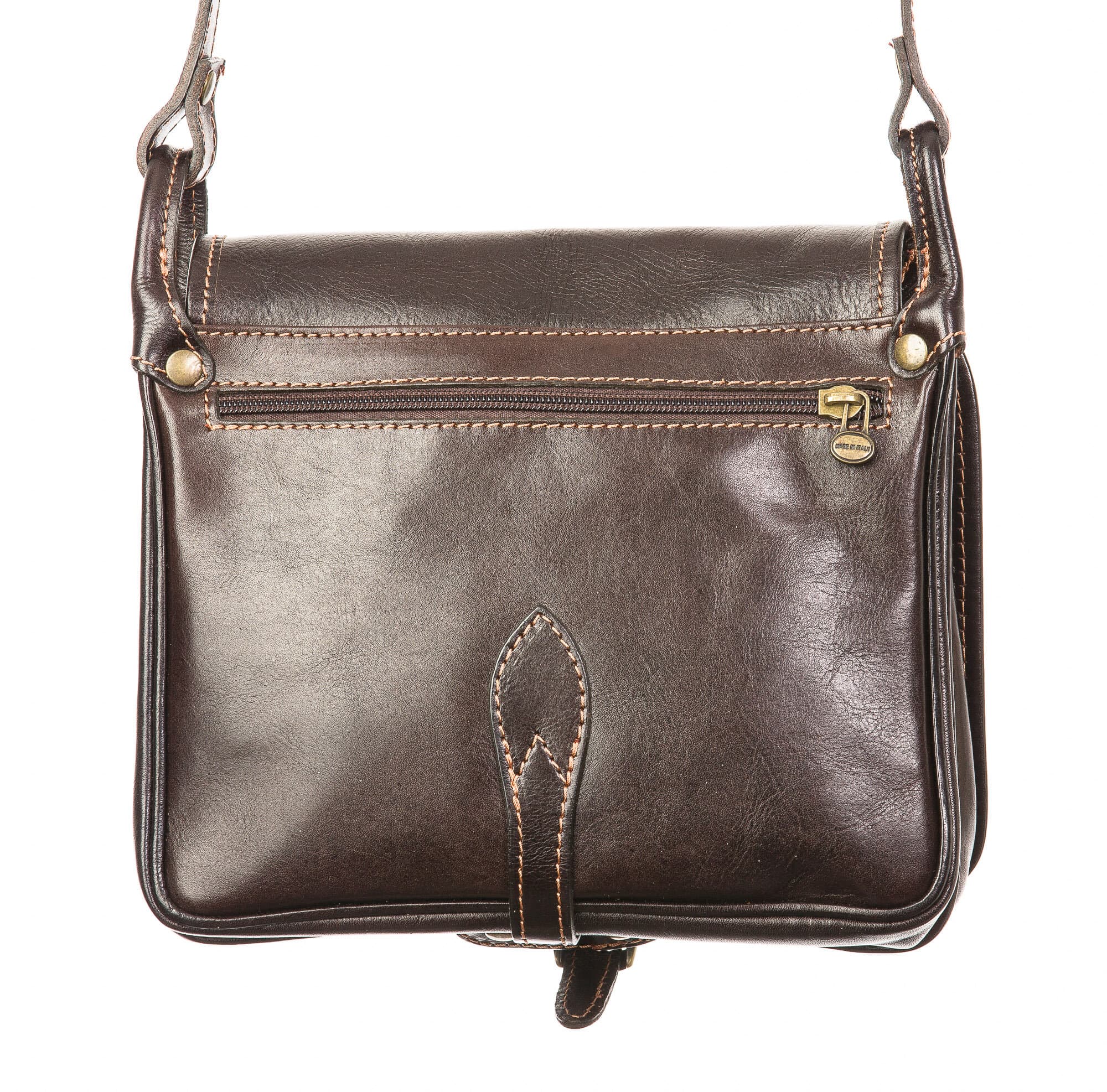 Borsa uomo in vera pelle CHIAROSCURO mod. LUKA, colore TESTA DI MORO, Made in Italy. (Borsa)