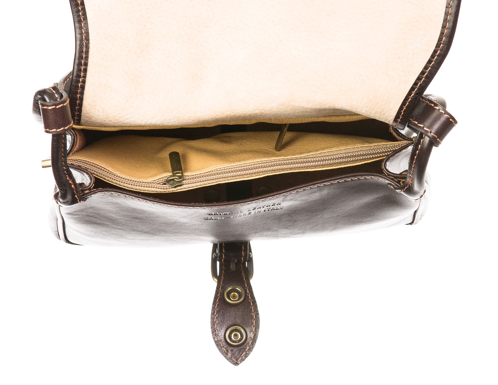 Borsa uomo in vera pelle CHIAROSCURO mod. LUKA, colore TESTA DI MORO, Made in Italy. (Borsa)