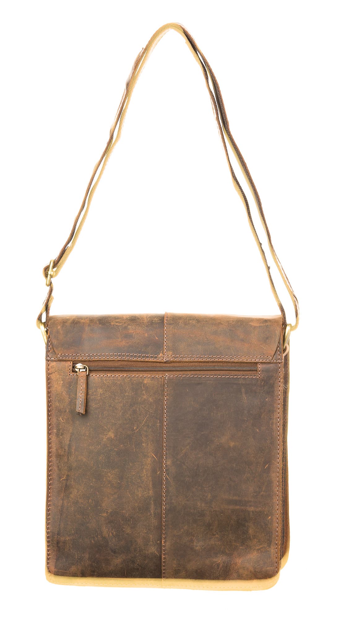 Borsa uomo in vera pelle CHIAROSCURO mod. DANILO, colore MARRONE, Made in Italy.