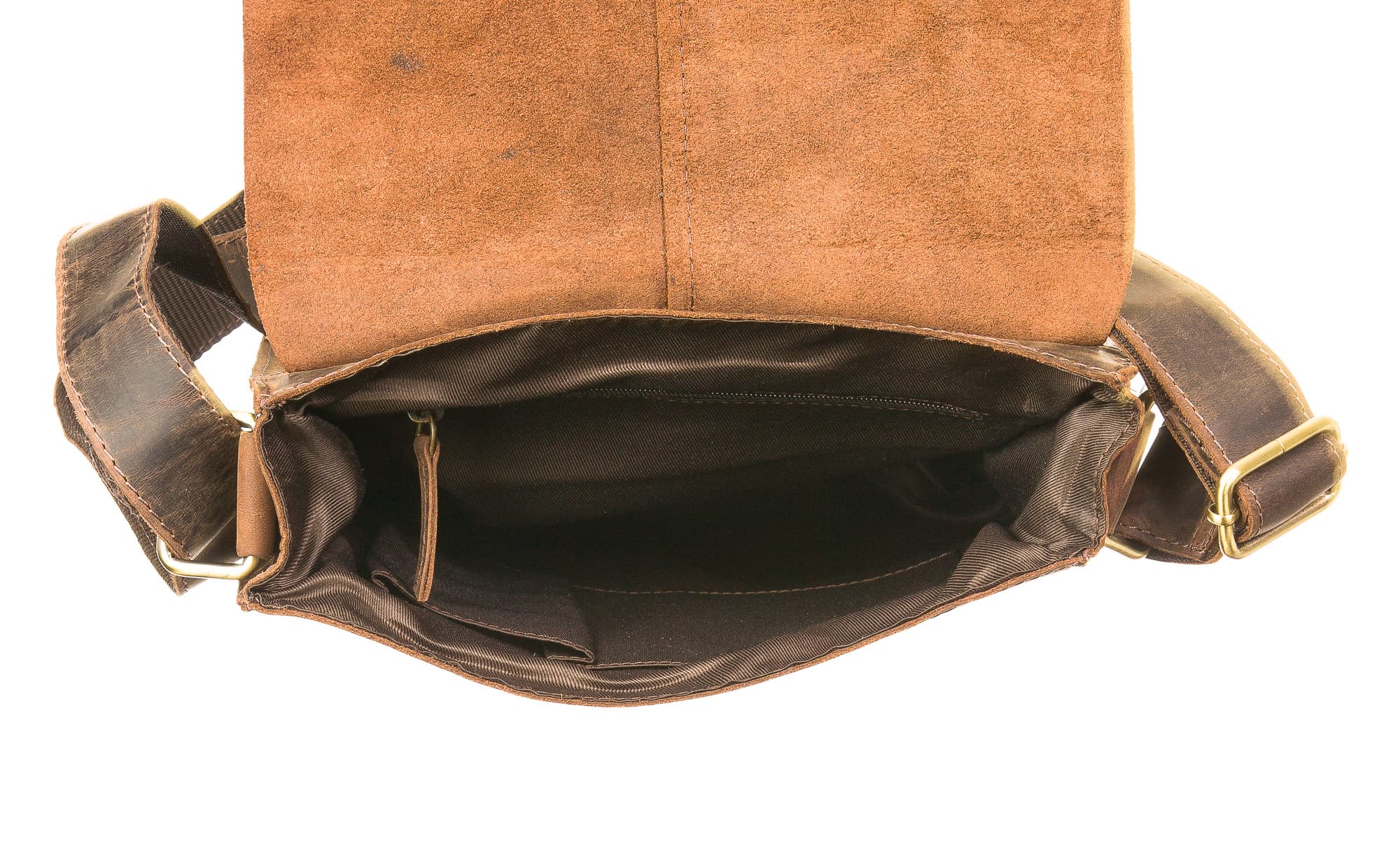 Borsa uomo in vera pelle CHIAROSCURO mod. DANILO, colore MARRONE, Made in Italy.
