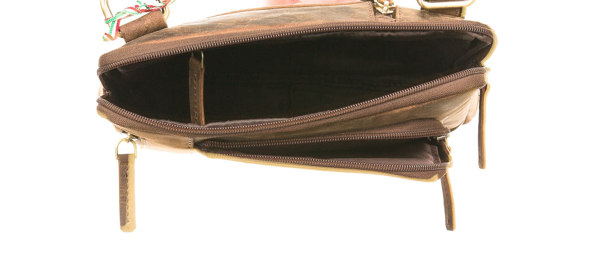 Borsa uomo in vera pelle CHIAROSCURO mod. PIERO, colore MARRONE, Made in Italy.